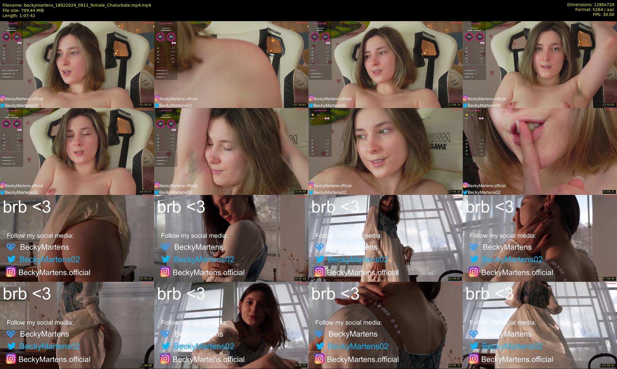 beckymartens — 68 minute Chaturbate female cam show recording, 720p, Feb 18, 2024