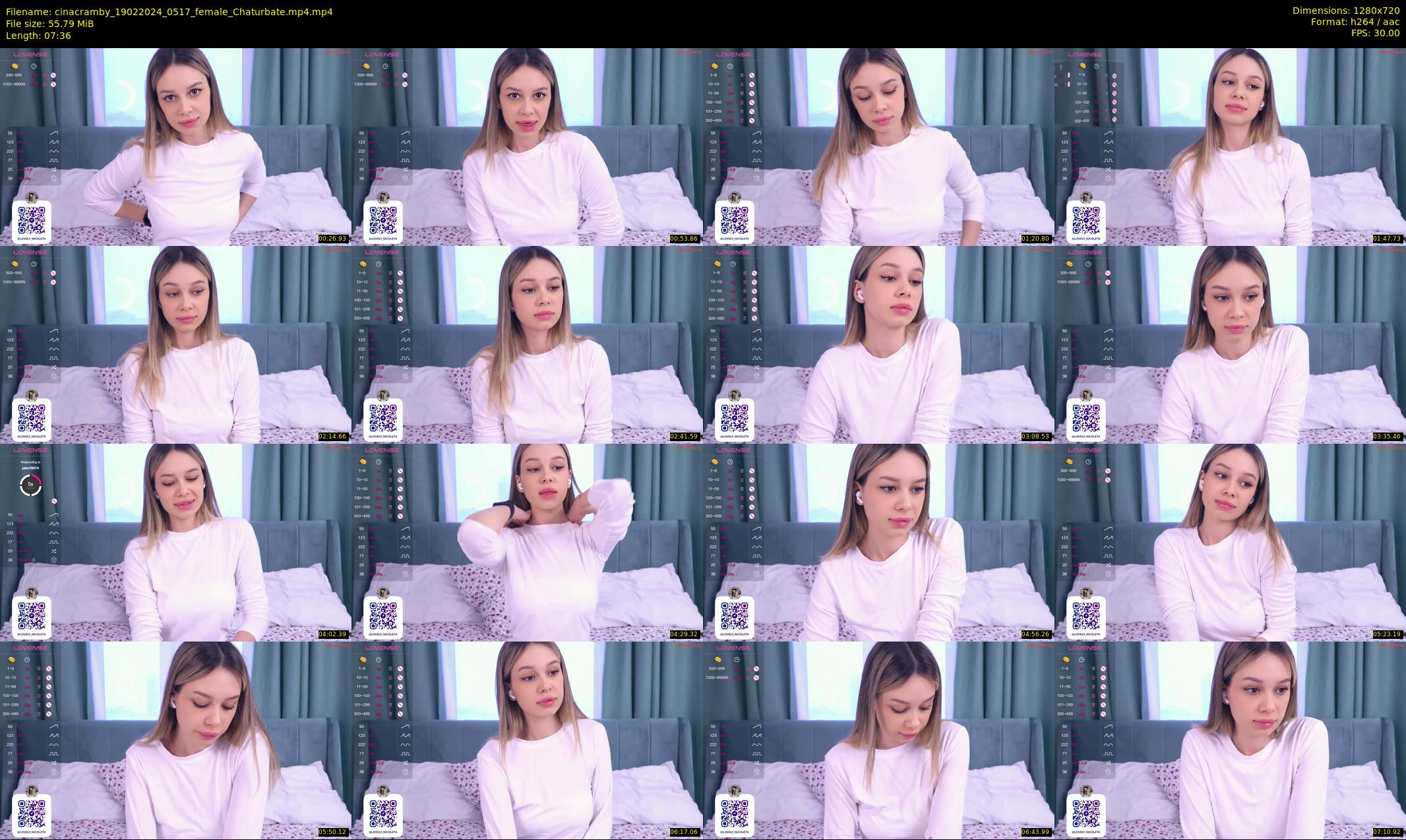 cinacramby — 8 minute Chaturbate female cam show recording, 720p, Feb 19, 2024