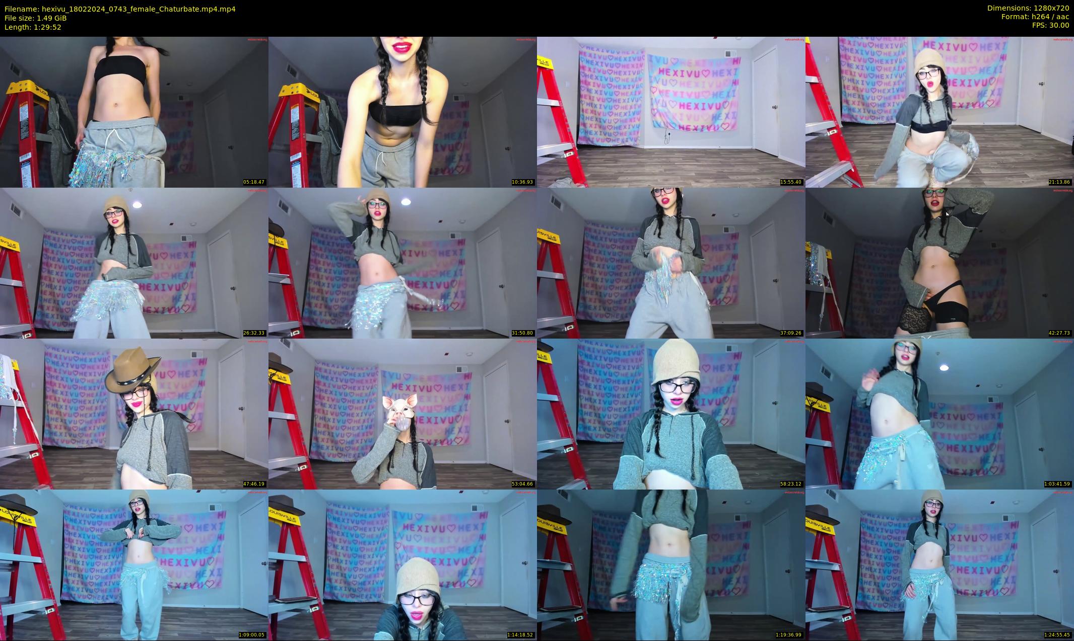 hexivu — 90 minute Chaturbate female cam show recording, 720p, Feb 18, 2024