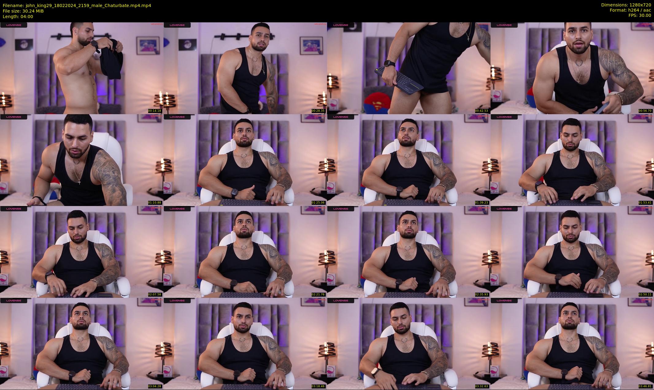 john_king29 — 4 minute Chaturbate male cam show recording, 720p, Feb 18, 2024
