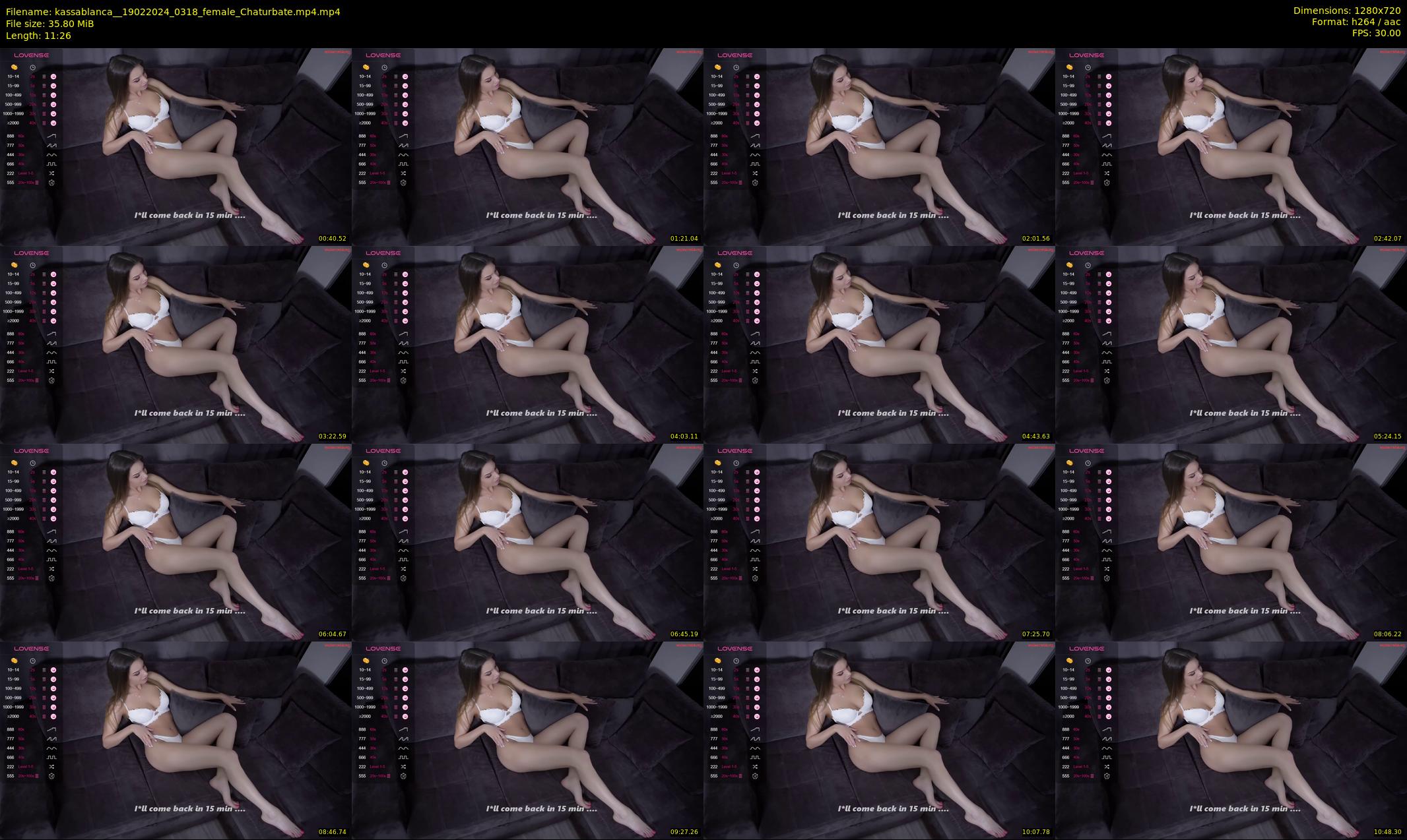 kassablanca_ — 12 minute Chaturbate female cam show recording, 720p, Feb 19, 2024
