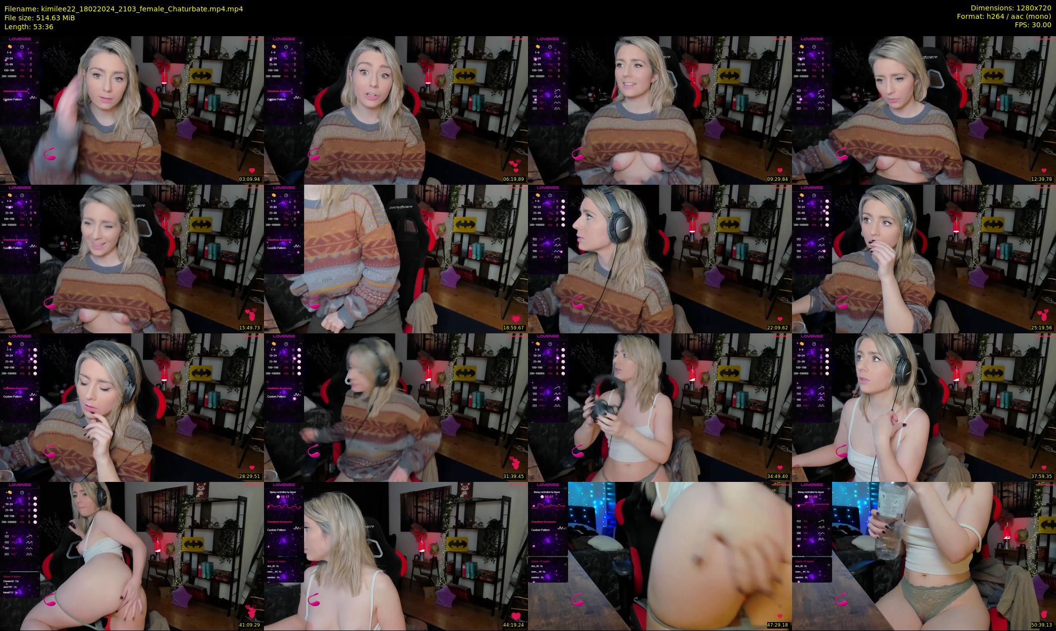 kimilee22 — 54 minute Chaturbate female cam show recording, 720p, Feb 18, 2024