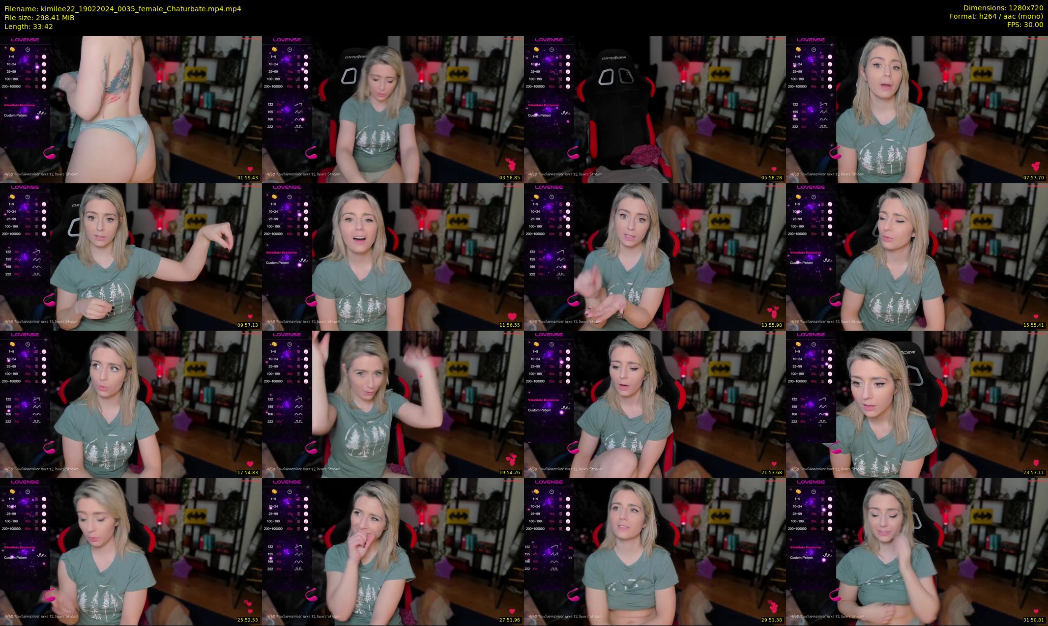 kimilee22 — 34 minute Chaturbate female cam show recording, 720p, Feb 19, 2024