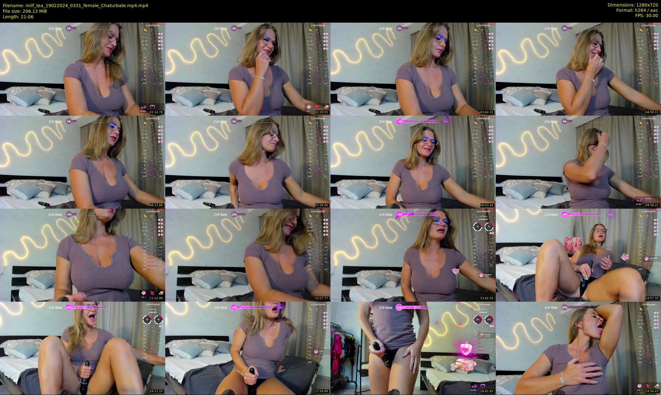 milf_tea — 22 minute Chaturbate female cam show recording, 720p, Feb 19, 2024