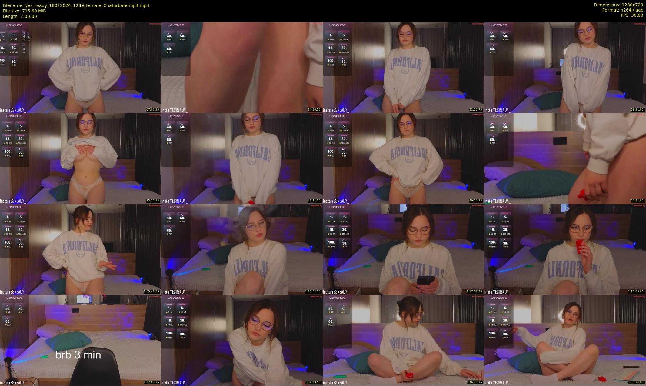yes_ready — 120 minute Chaturbate female cam show recording, 720p, Feb 18, 2024
