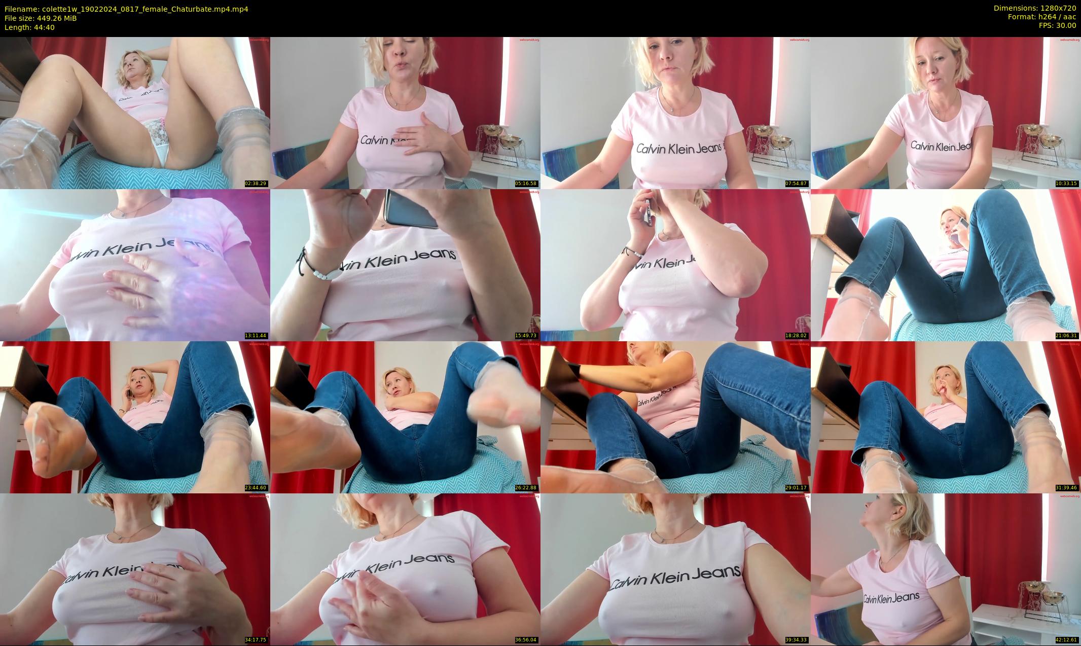 colette1w — 45 minute Chaturbate female cam show recording, 720p, Feb 19, 2024