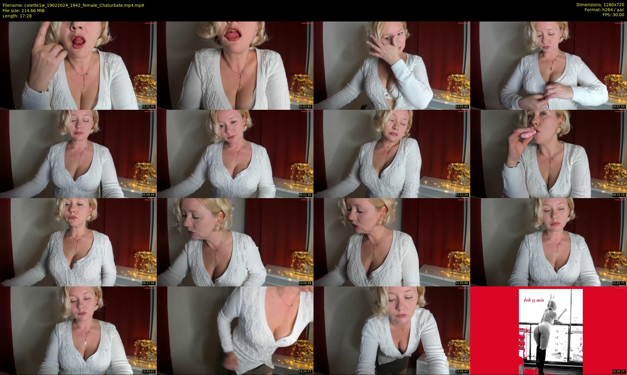 colette1w — 18 minute Chaturbate female cam show recording, 720p, Feb 19, 2024