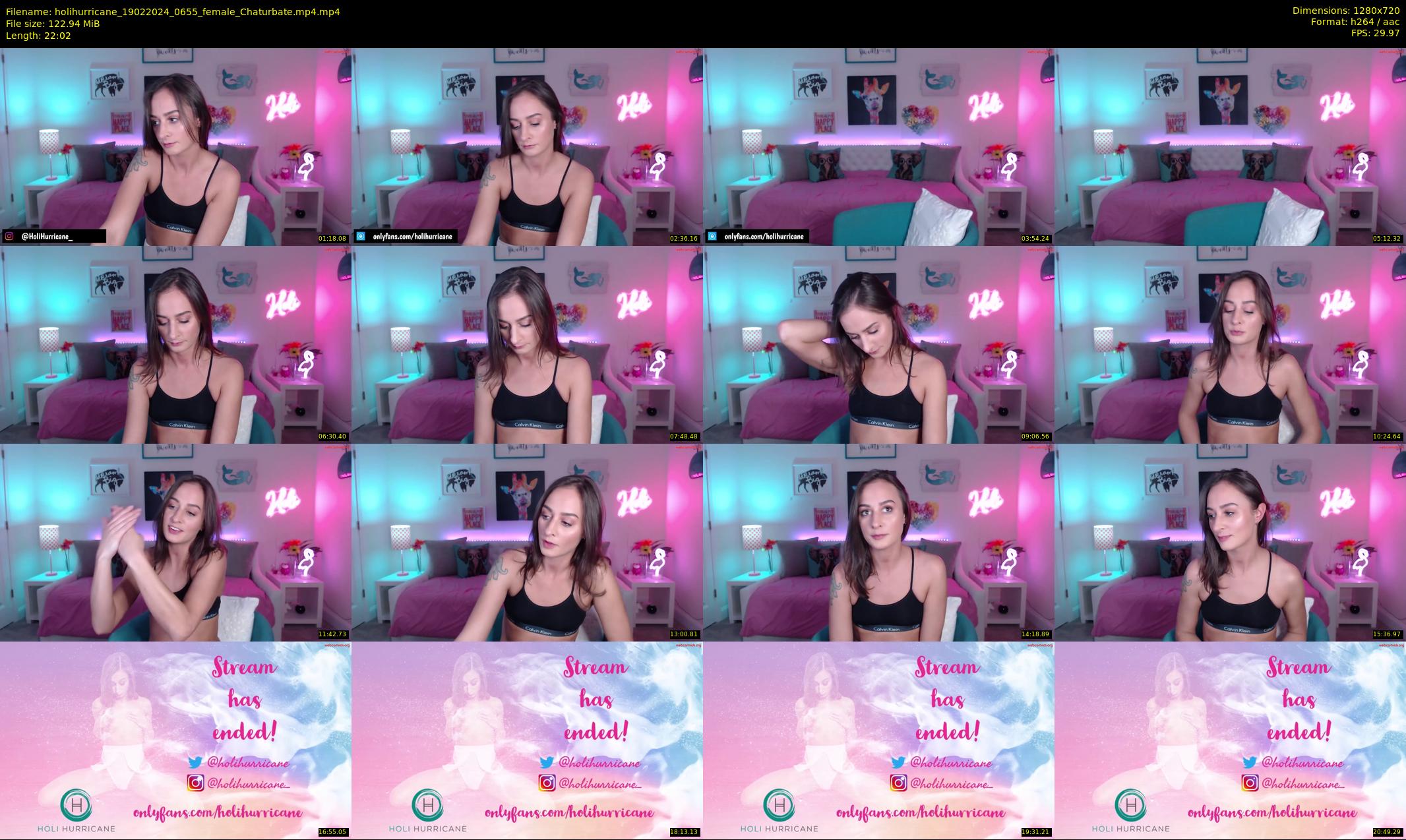 holihurricane — 23 minute Chaturbate female cam show recording, 720p, Feb 19, 2024