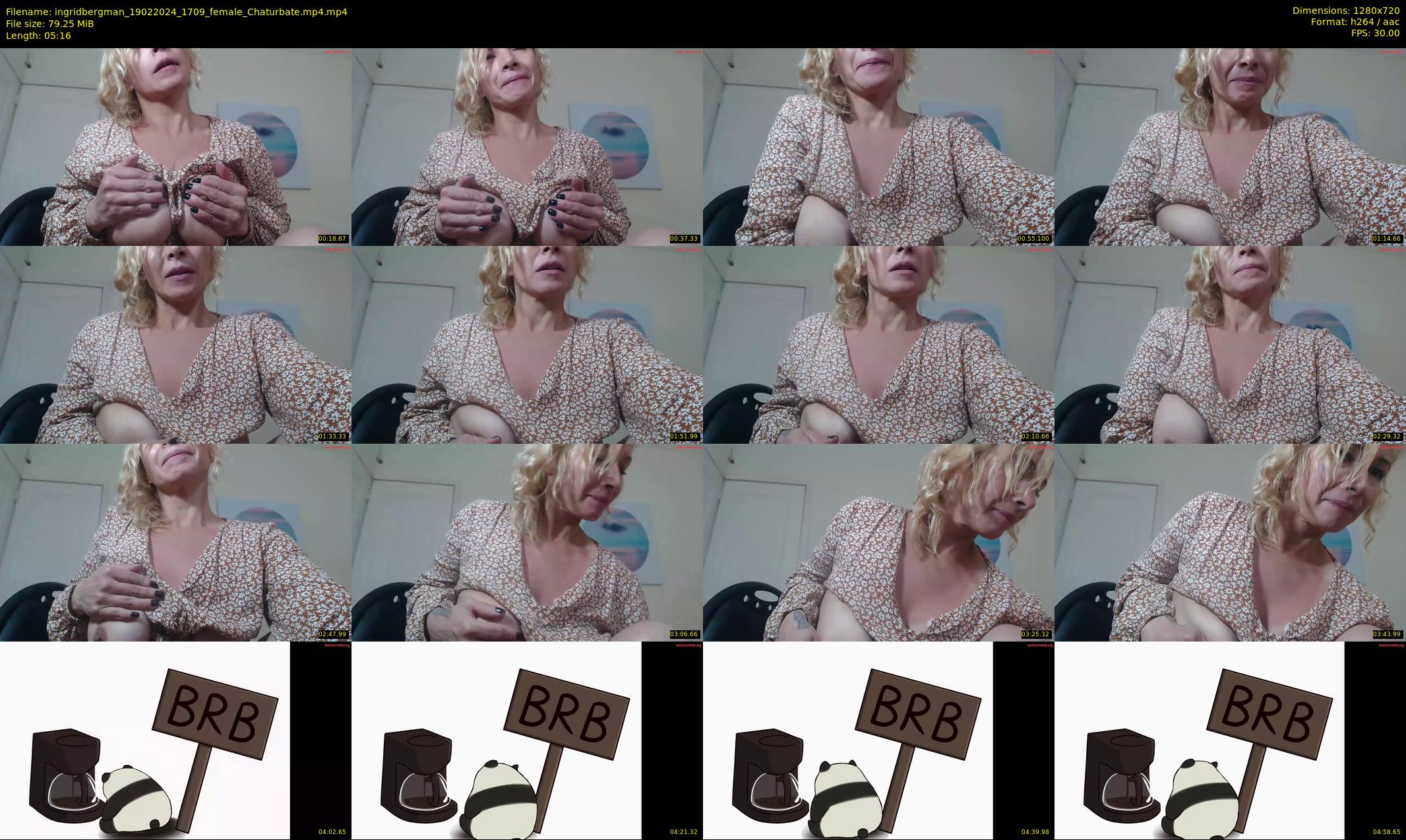 ingridbergman — 6 minute Chaturbate female cam show recording, 720p, Feb 19, 2024