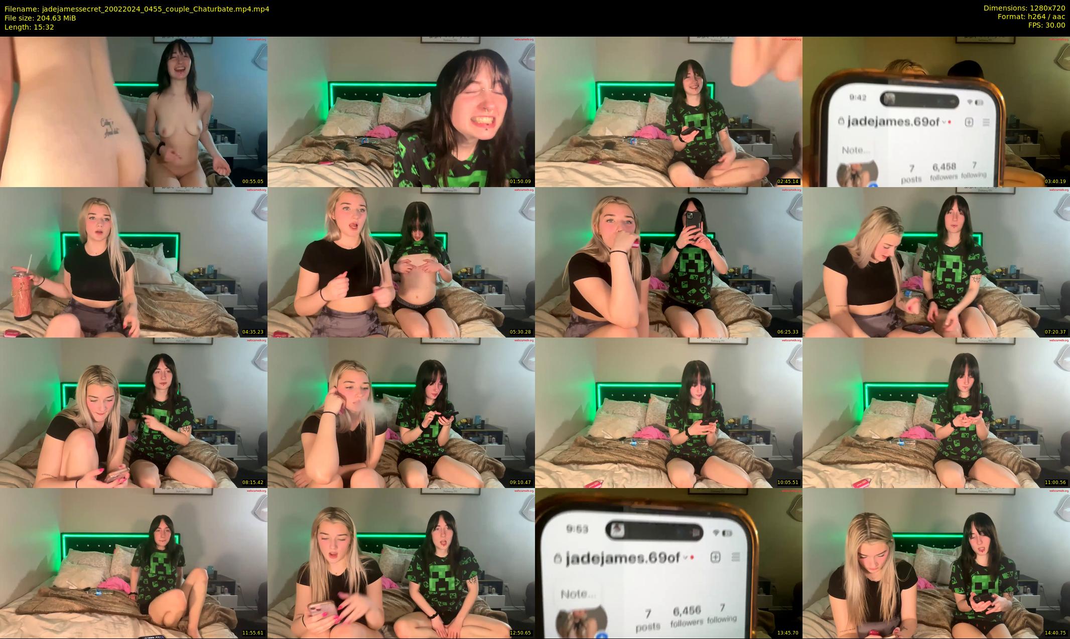 jadejamessecret — 16 minute Chaturbate couple cam show recording, 720p, Feb 20, 2024