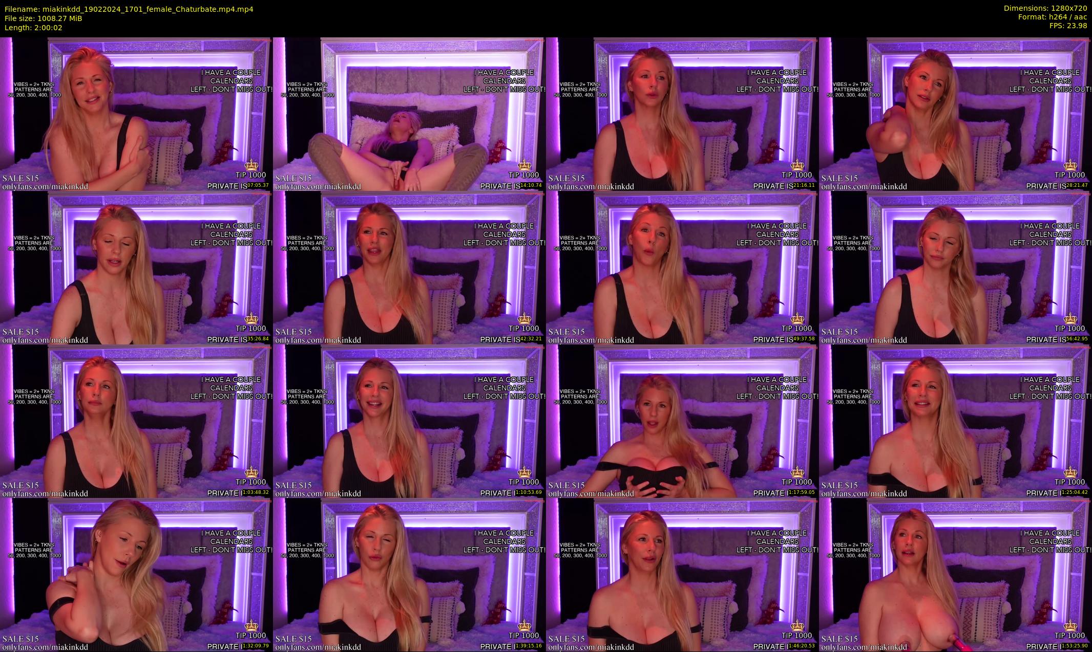 miakinkdd — 121 minute Chaturbate female cam show recording, 720p, Feb 19, 2024