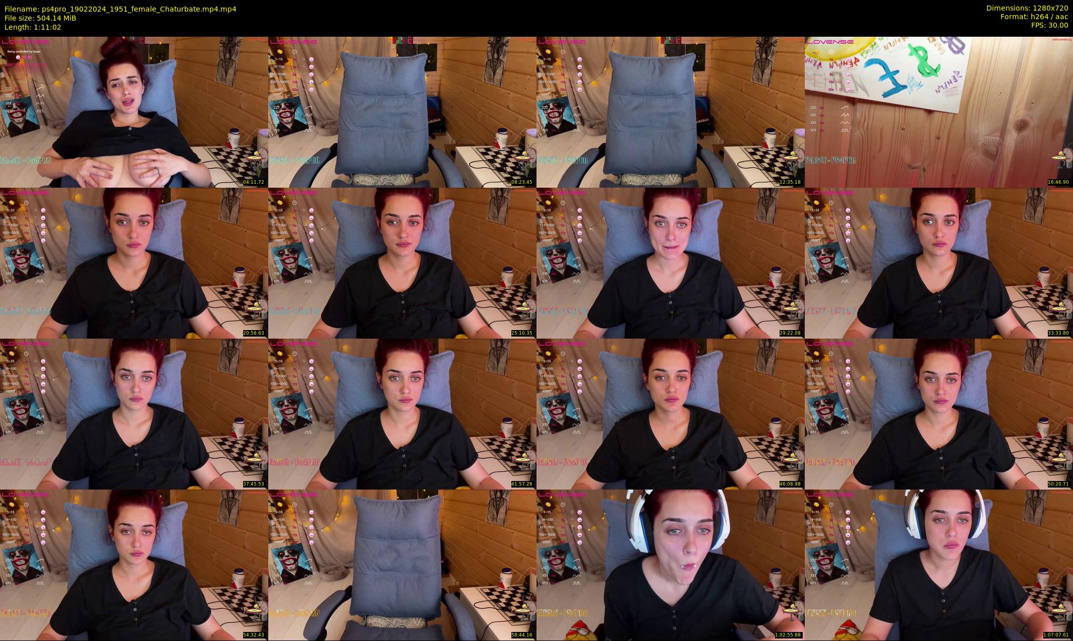 ps4pro — 72 minute Chaturbate female cam show recording, 720p, Feb 19, 2024
