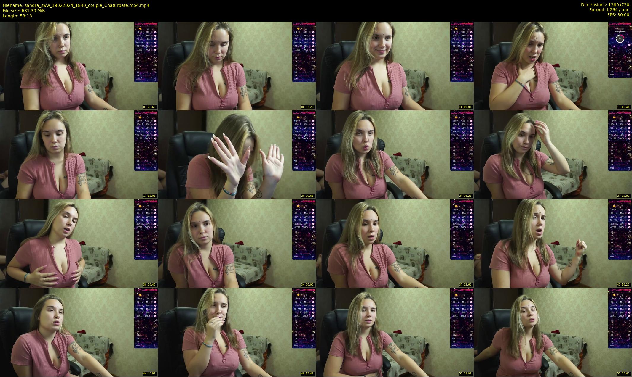 sandra_sww — 59 minute Chaturbate couple cam show recording, 720p, Feb 19, 2024