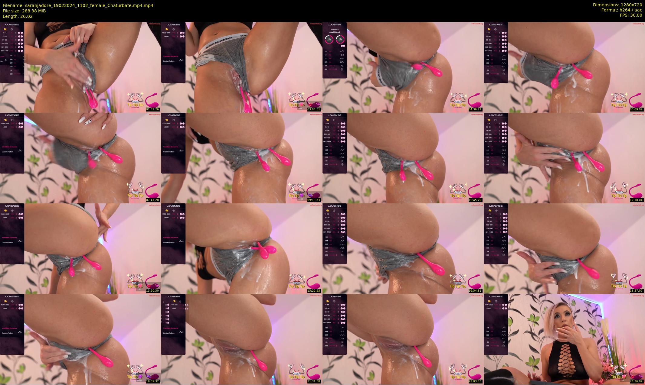 sarahjadore — 27 minute Chaturbate female cam show recording, 720p, Feb 19, 2024