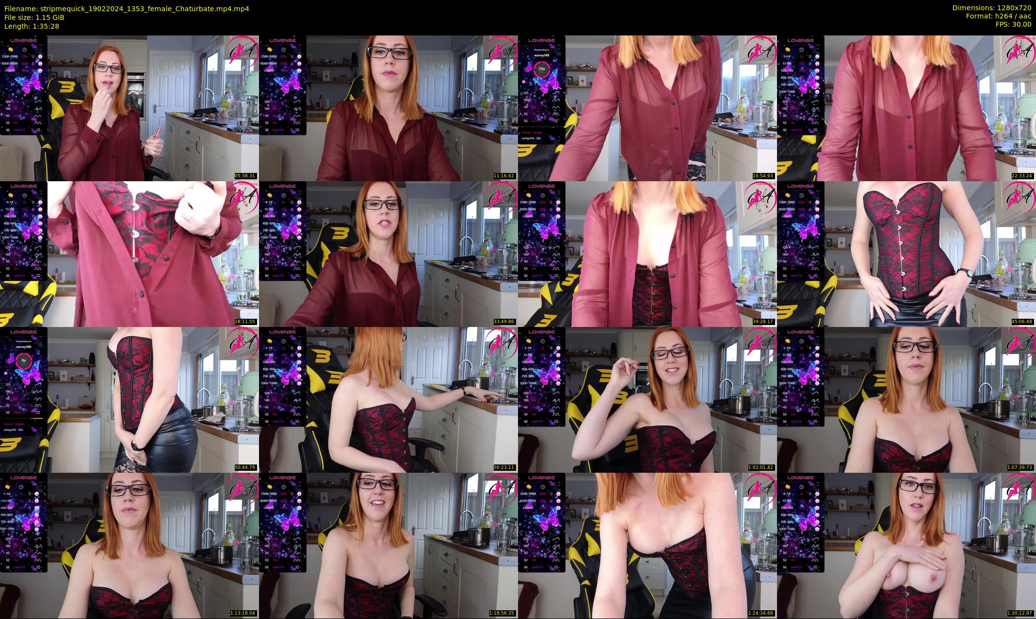stripmequick — 96 minute Chaturbate female cam show recording, 720p, Feb 19, 2024