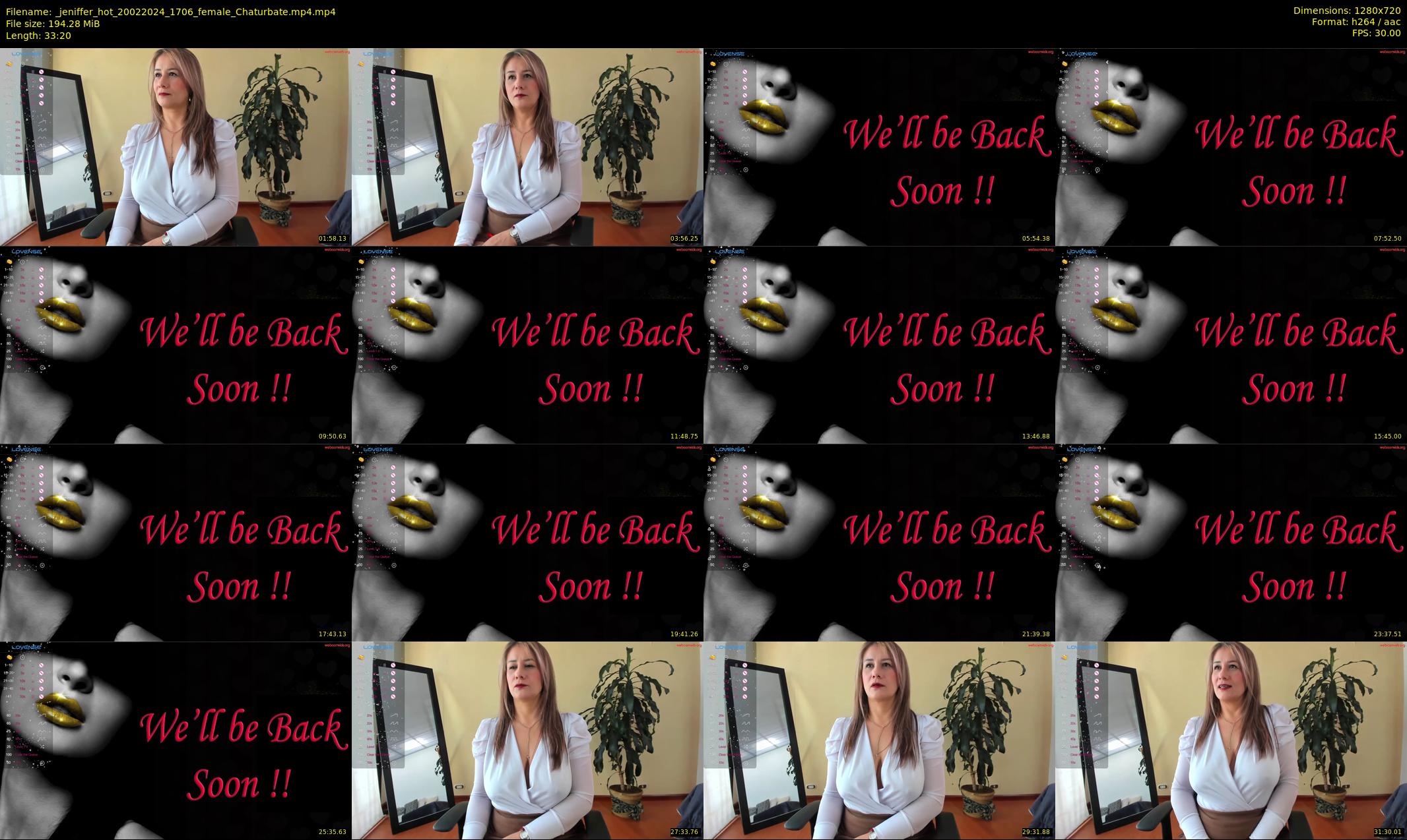 _jeniffer_hot — 34 minute Chaturbate female cam show recording, 720p, Feb 20, 2024