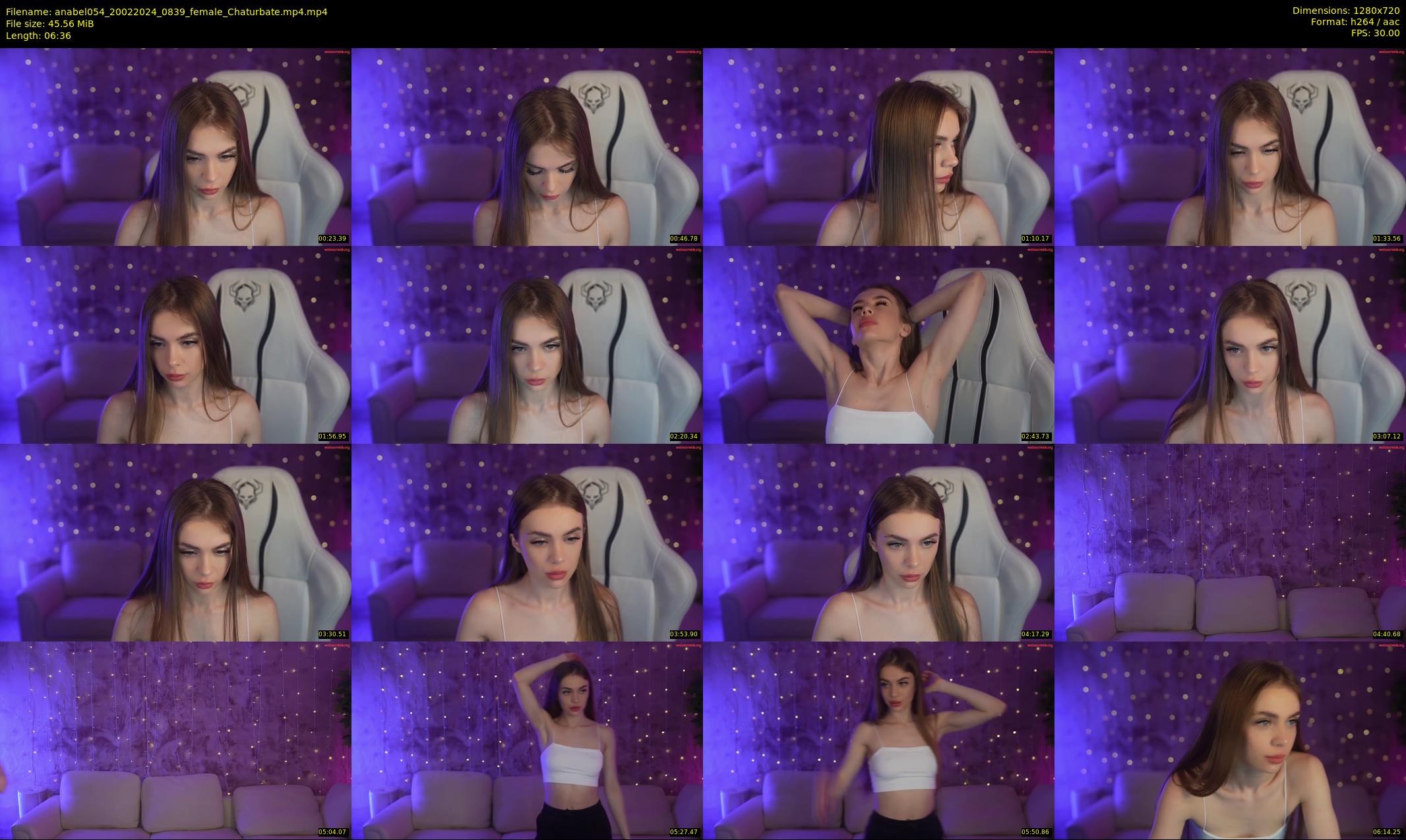 anabel054 — 7 minute Chaturbate female cam show recording, 720p, Feb 20, 2024