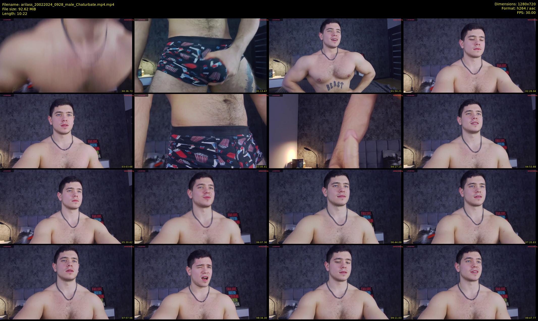arilass — 11 minute Chaturbate male cam show recording, 720p, Feb 20, 2024