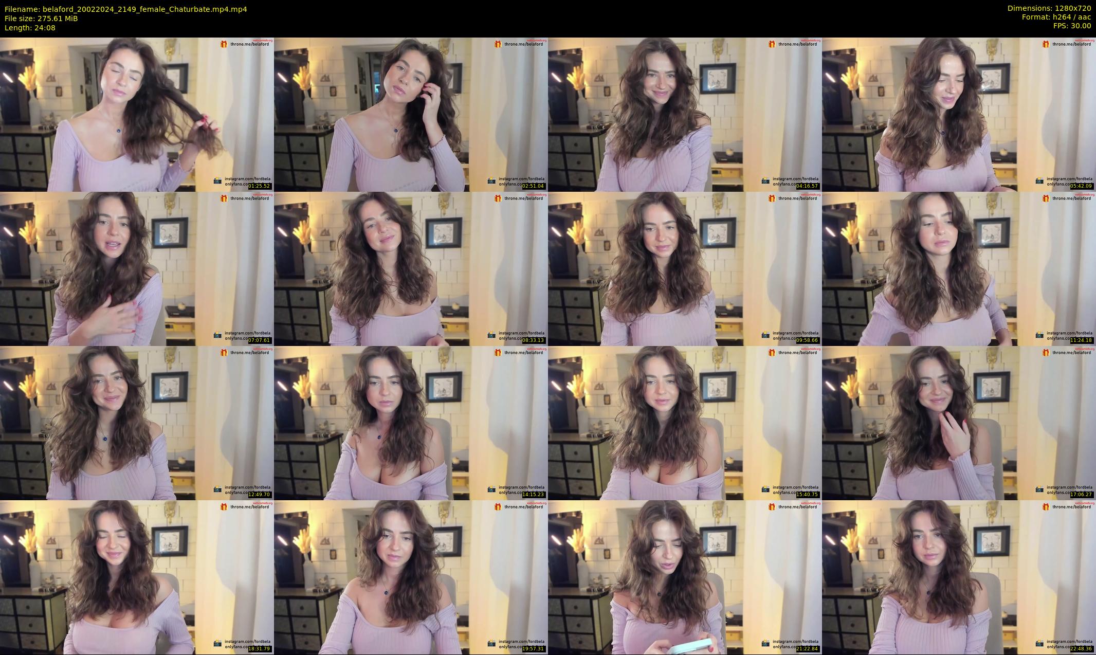 belaford — 25 minute Chaturbate female cam show recording, 720p, Feb 20, 2024