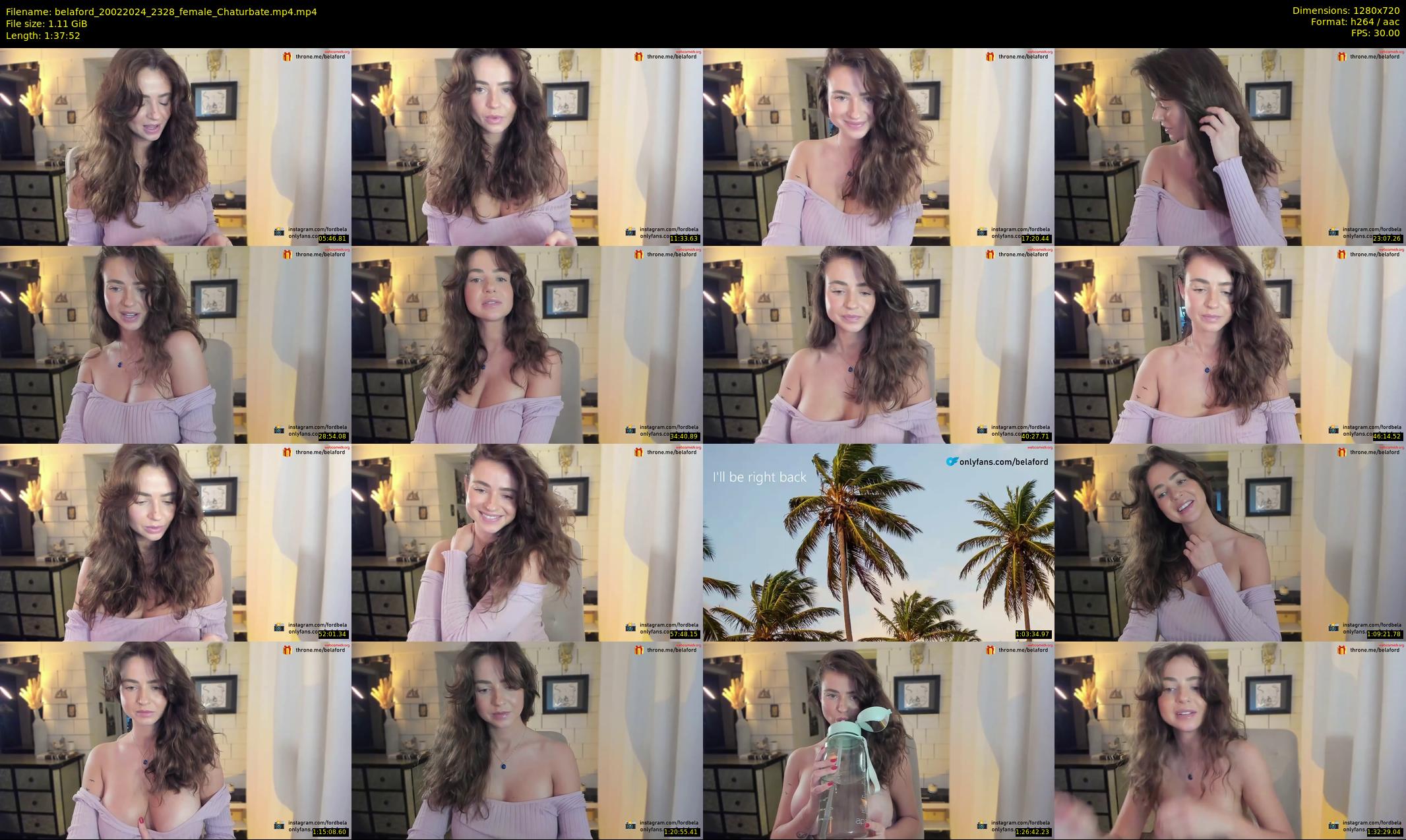 belaford — 98 minute Chaturbate female cam show recording, 720p, Feb 20, 2024