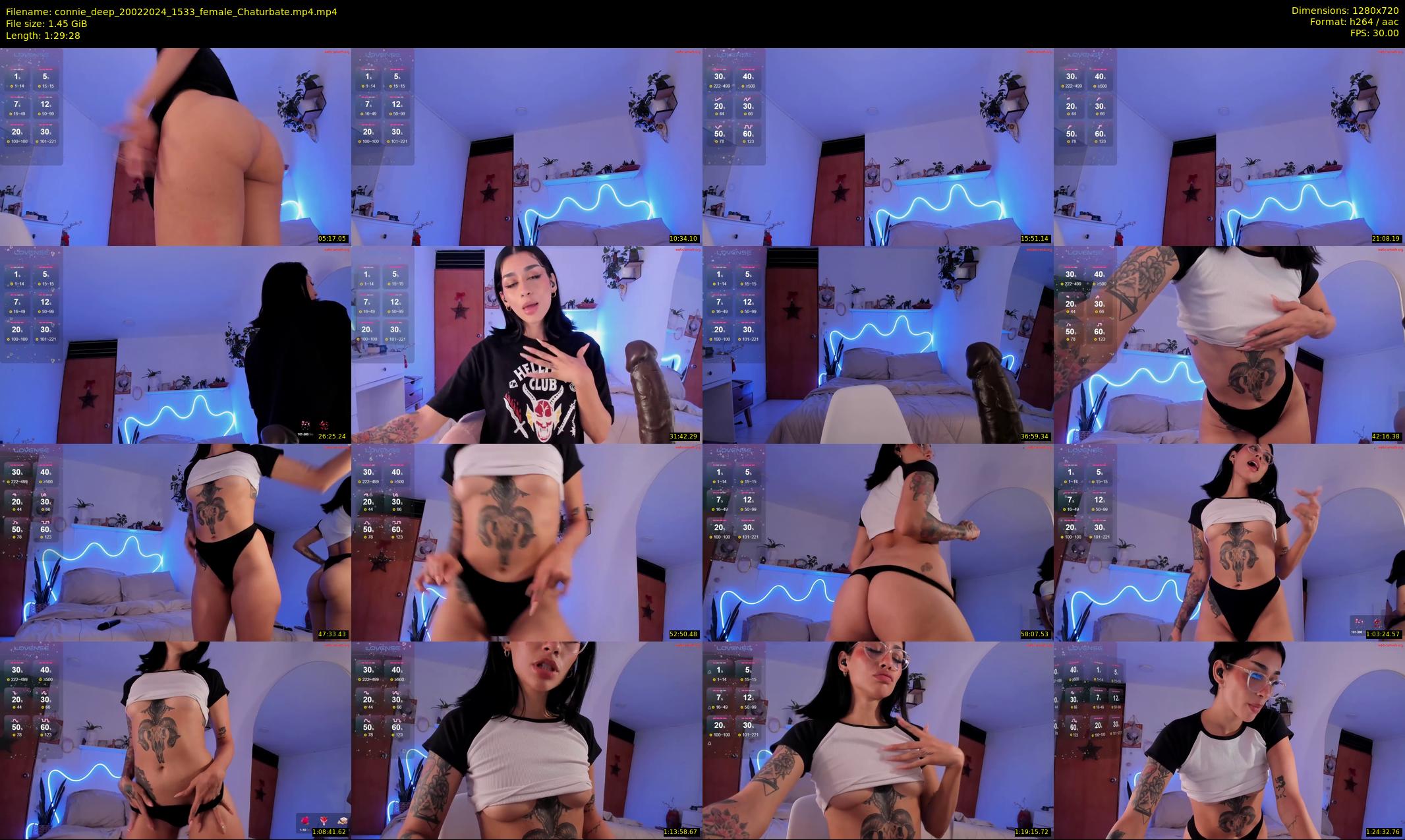 connie_deep — 90 minute Chaturbate female cam show recording, 720p, Feb 20, 2024