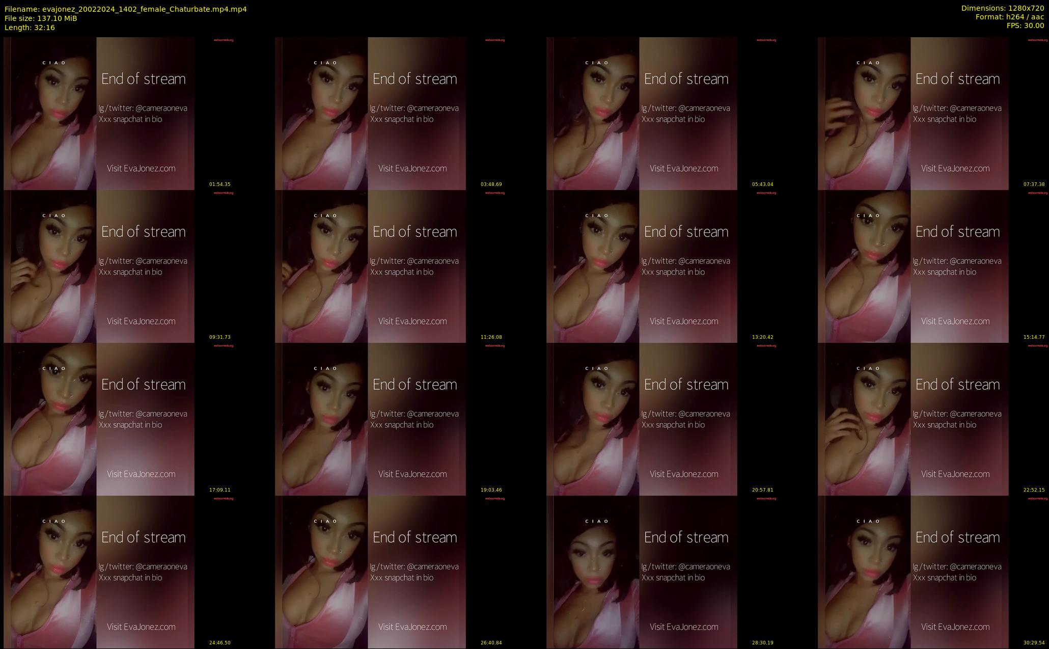 evajonez — 33 minute Chaturbate female cam show recording, 720p, Feb 20, 2024
