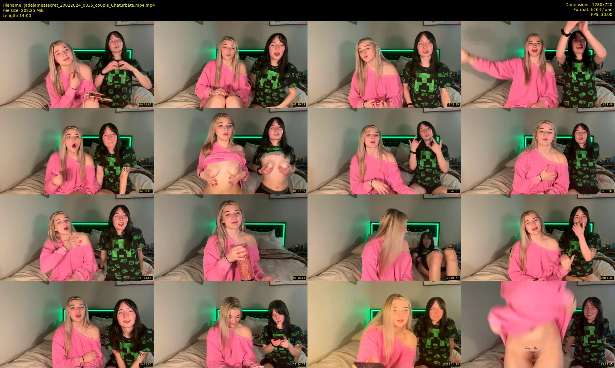 jadejamessecret — 14 minute Chaturbate couple cam show recording, 720p, Feb 20, 2024