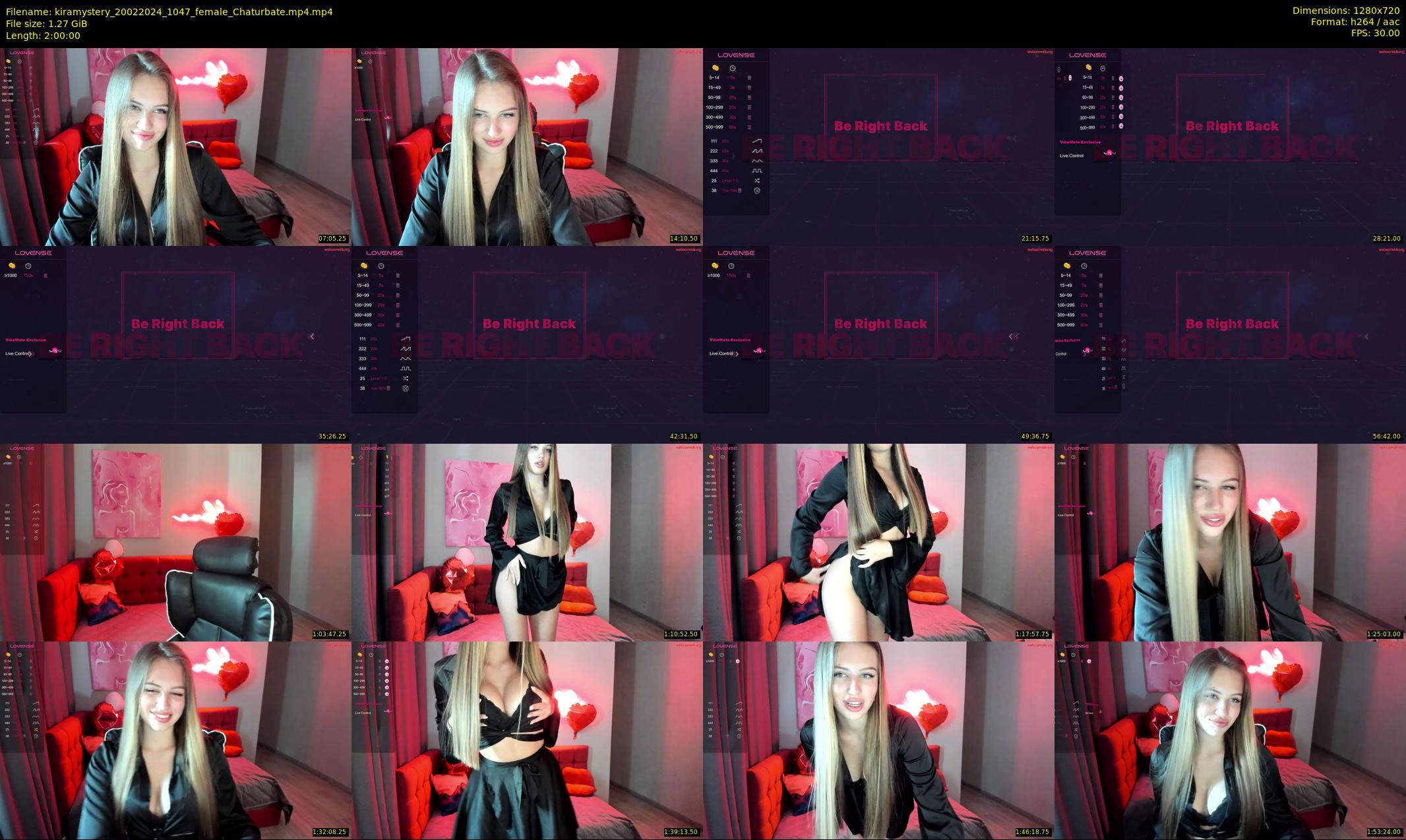 kiramystery — 120 minute Chaturbate female cam show recording, 720p, Feb 20, 2024