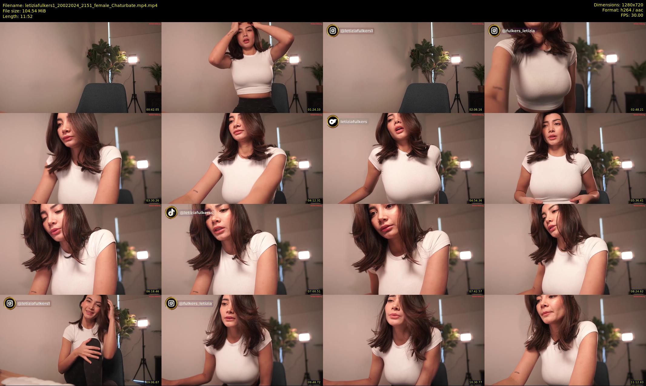 letiziafulkers1 — 12 minute Chaturbate female cam show recording, 720p, Feb 20, 2024