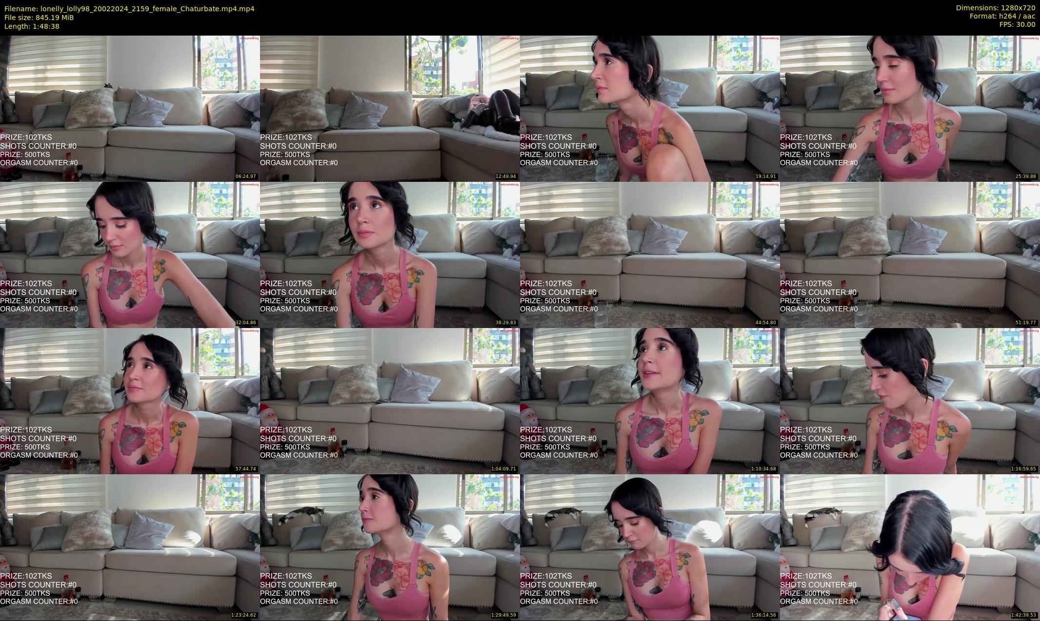 lonelly_lolly98 — 109 minute Chaturbate female cam show recording, 720p, Feb 20, 2024