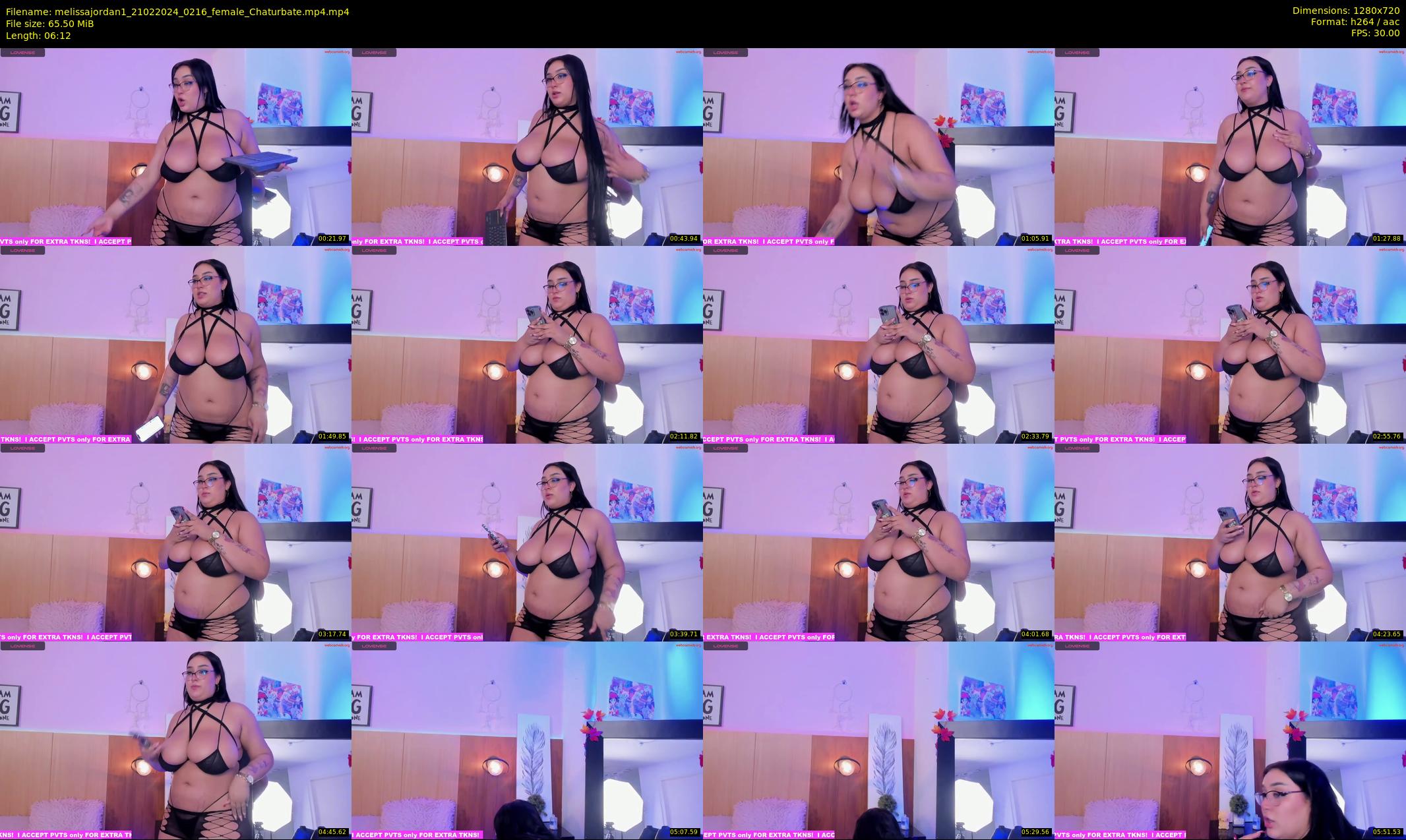 melissajordan1 — 7 minute Chaturbate female cam show recording, 720p, Feb 21, 2024