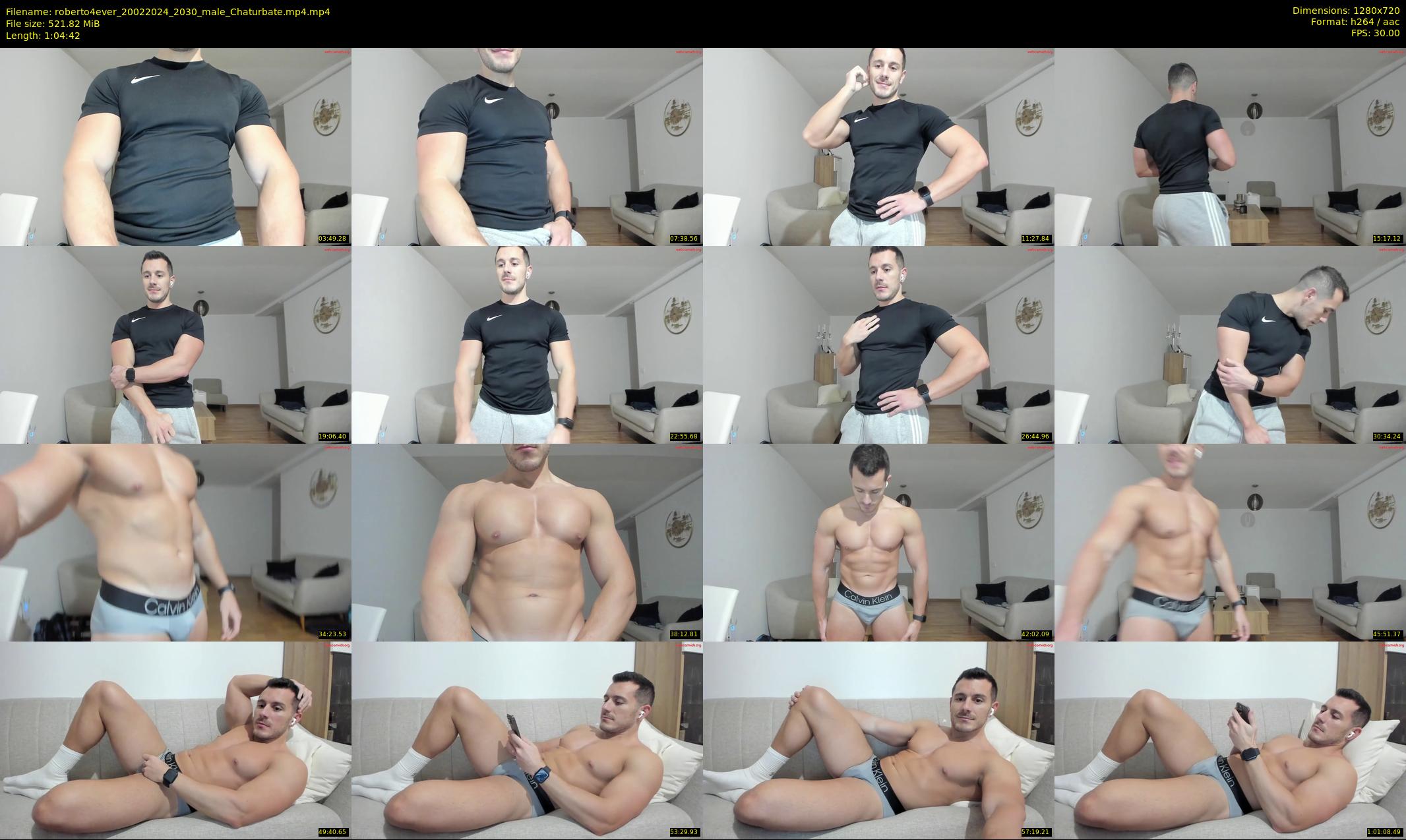 roberto4ever — 65 minute Chaturbate male cam show recording, 720p, Feb 20, 2024
