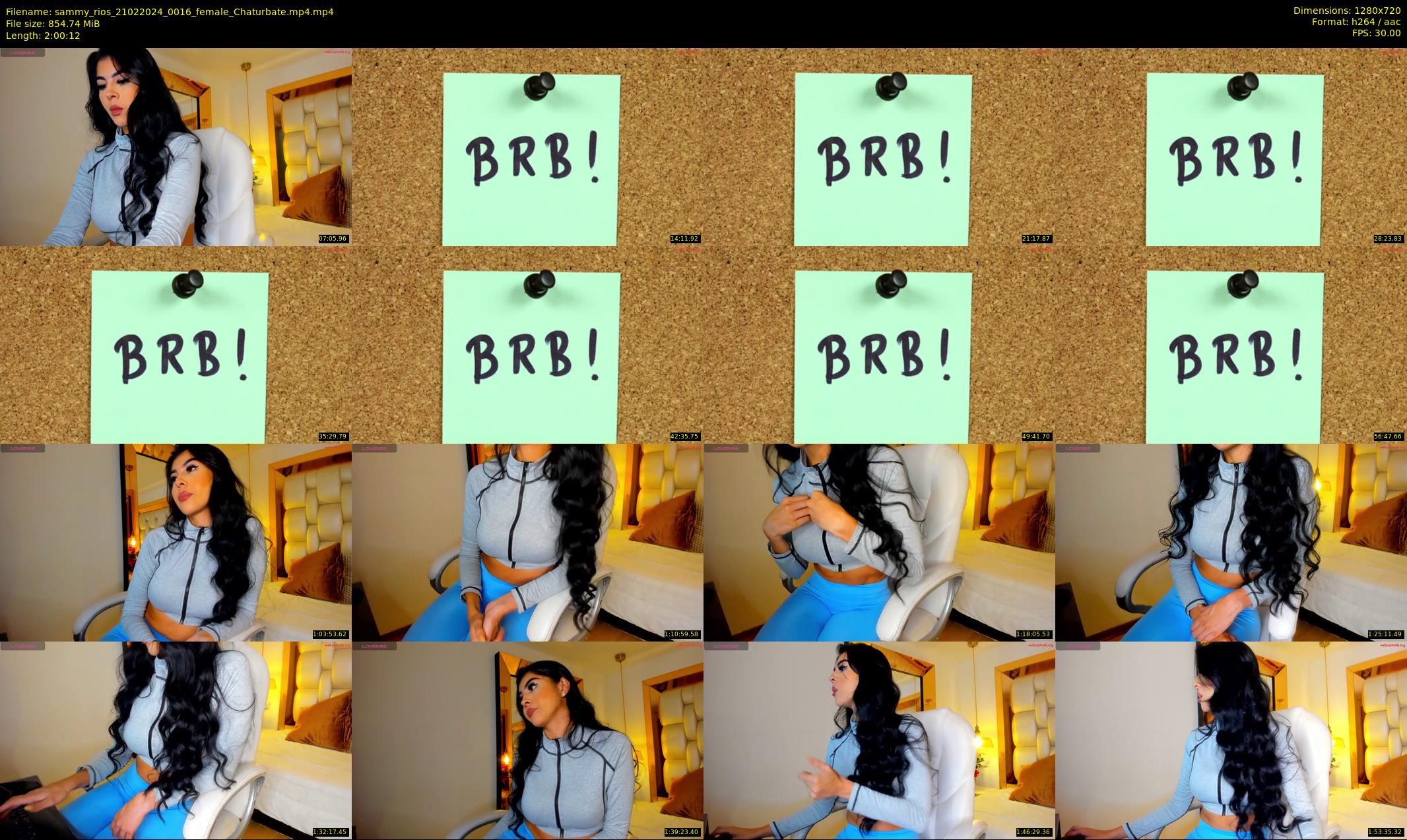 sammy_rios — 121 minute Chaturbate female cam show recording, 720p, Feb 21, 2024