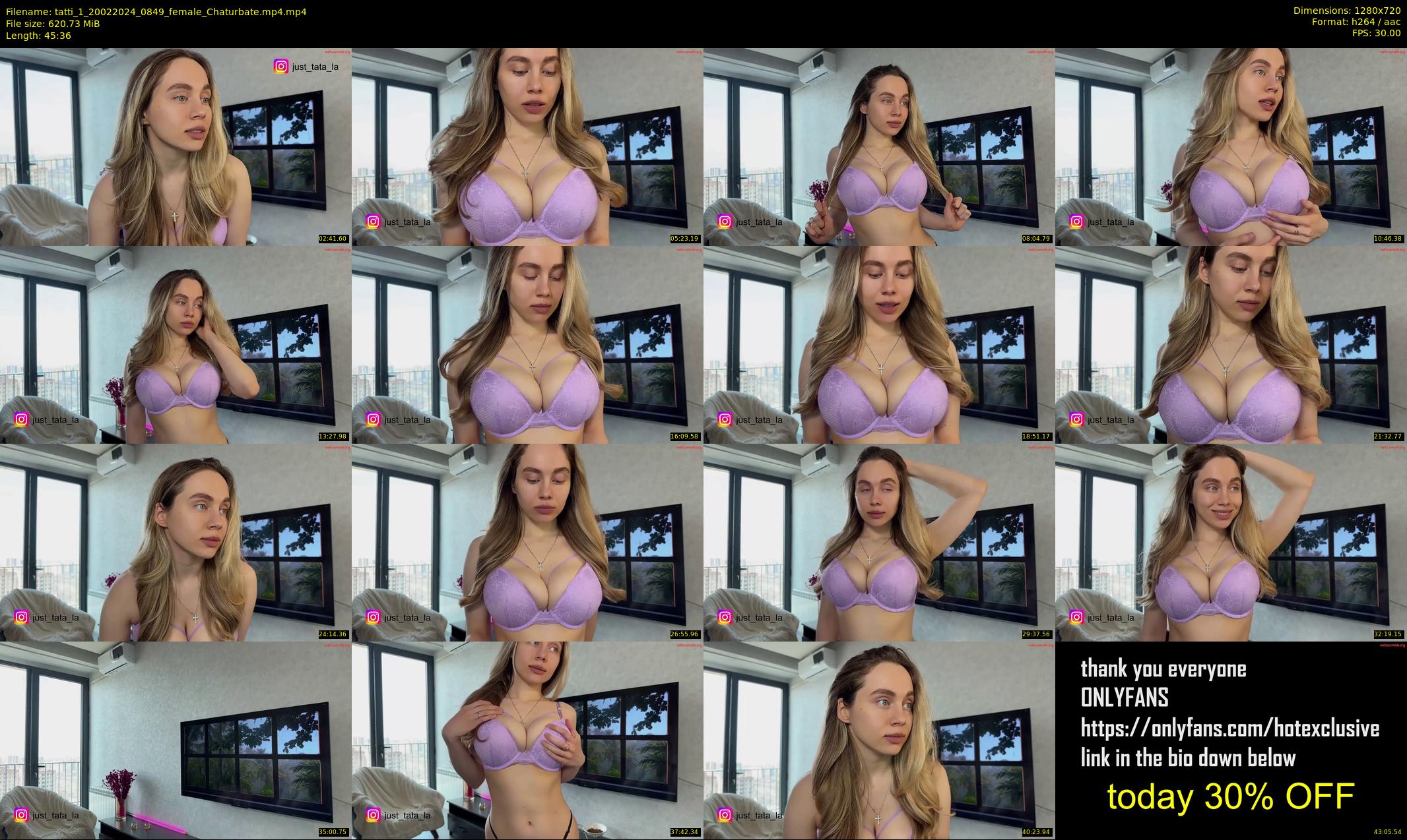 tatti_1 — 46 minute Chaturbate female cam show recording, 720p, Feb 20, 2024