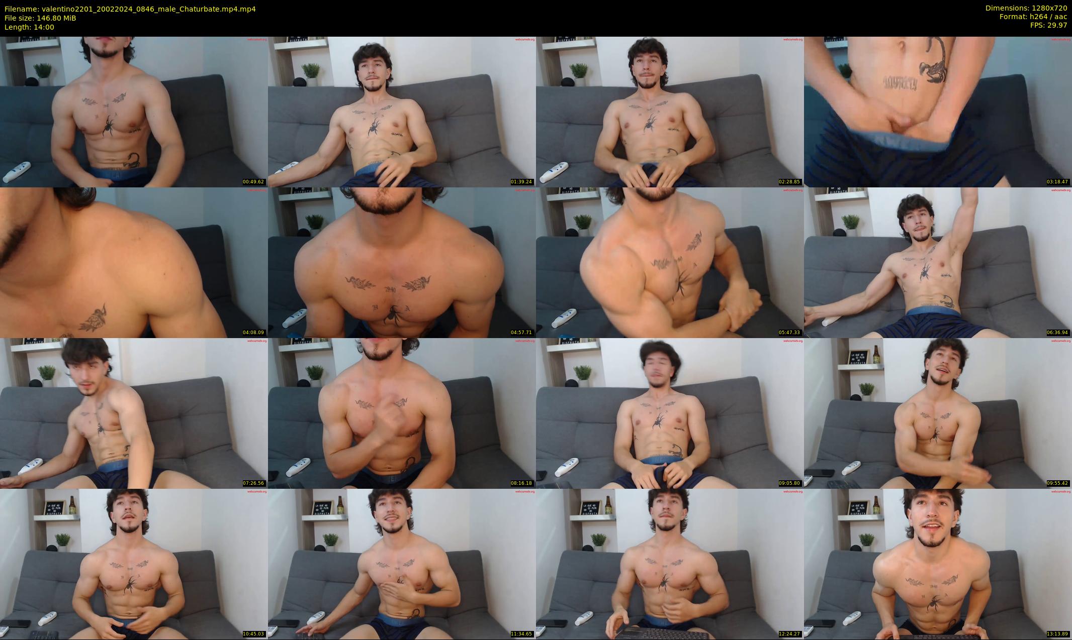 valentino2201 — 14 minute Chaturbate male cam show recording, 720p, Feb 20, 2024