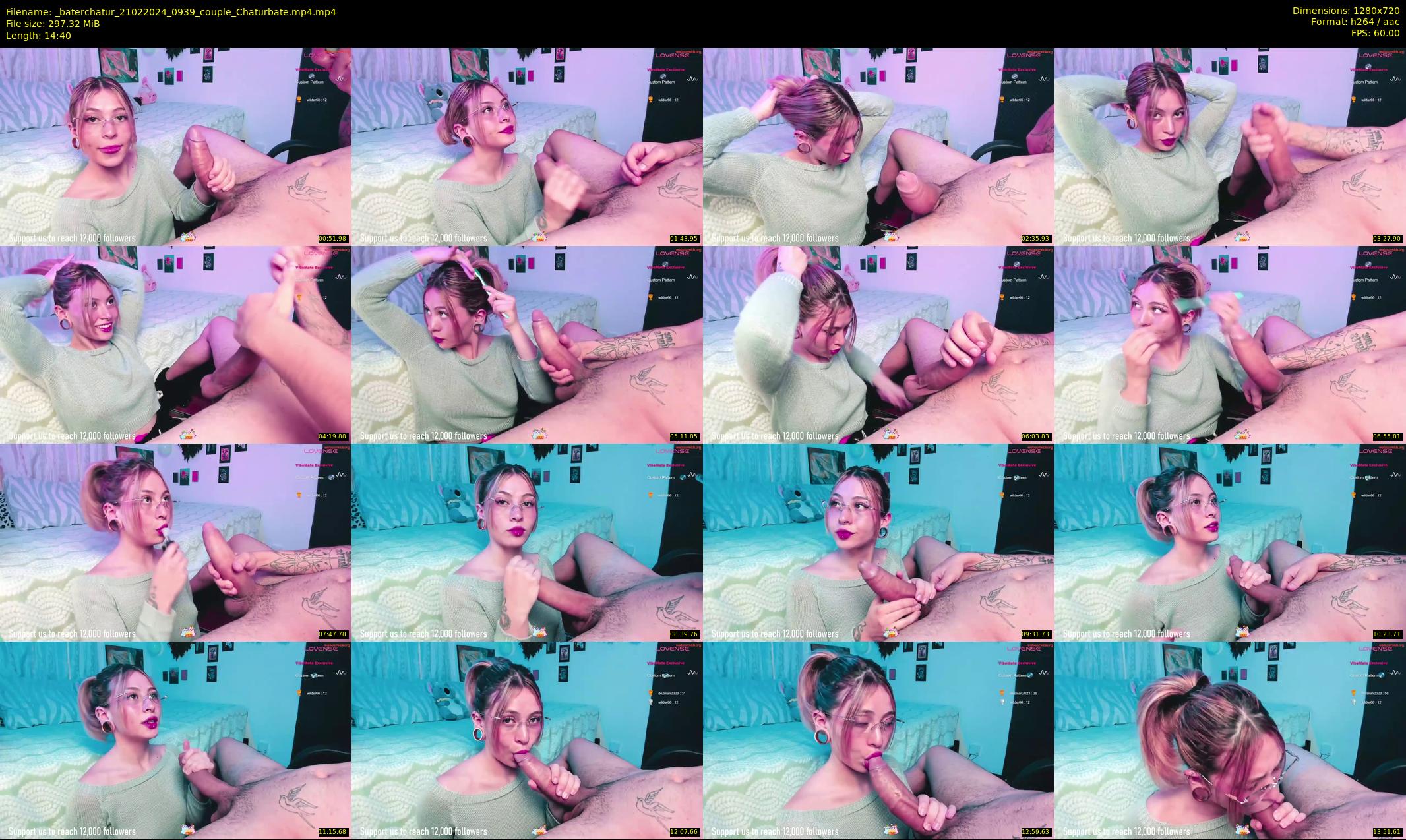 _baterchatur — 15 minute Chaturbate couple cam show recording, 720p, Feb 21, 2024