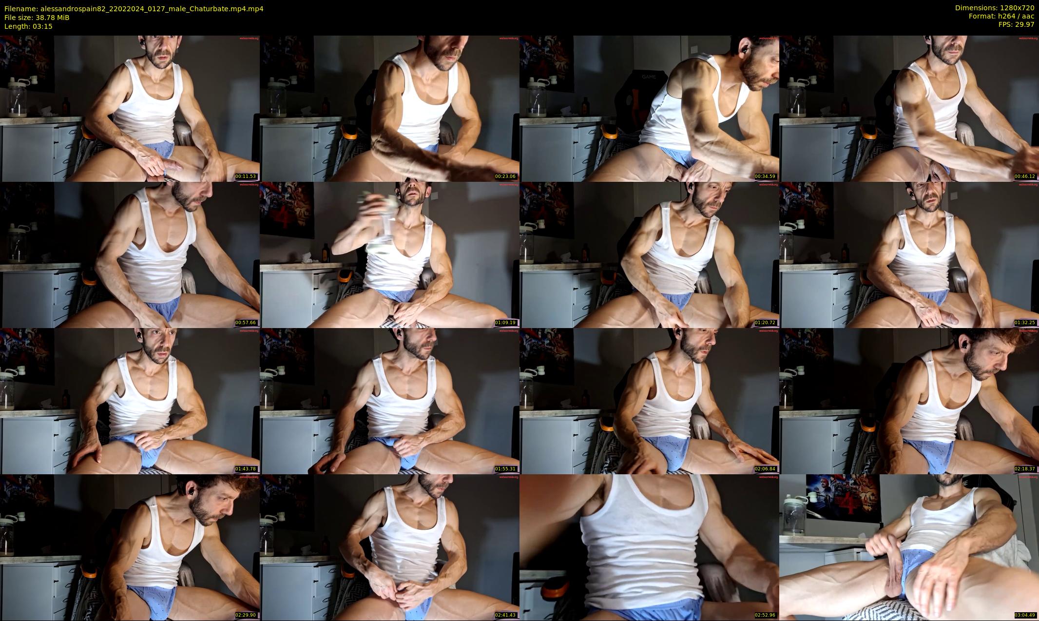 alessandrospain82 — 4 minute Chaturbate male cam show recording, 720p, Feb 22, 2024