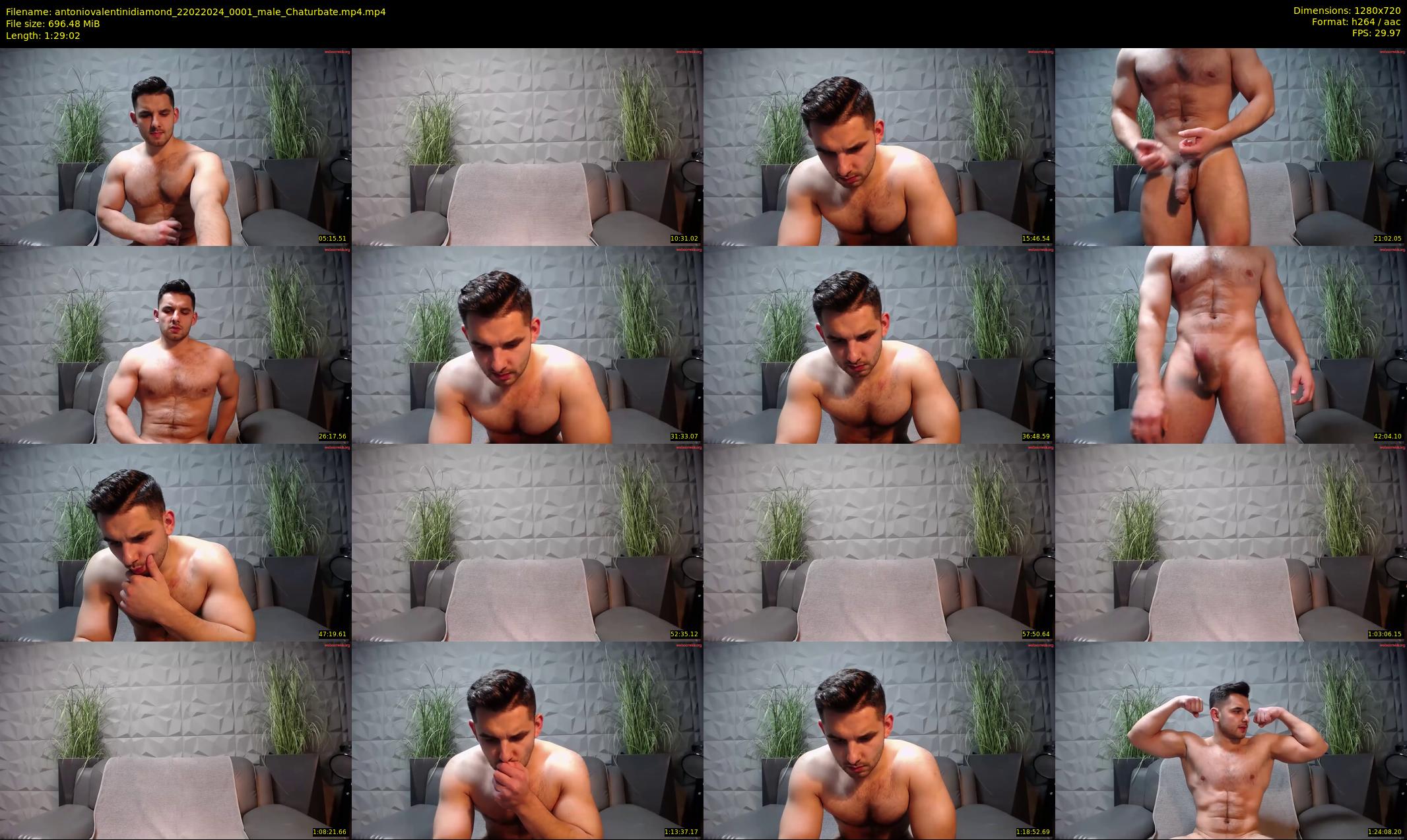 antoniovalentinidiamond — 90 minute Chaturbate male cam show recording, 720p, Feb 22, 2024