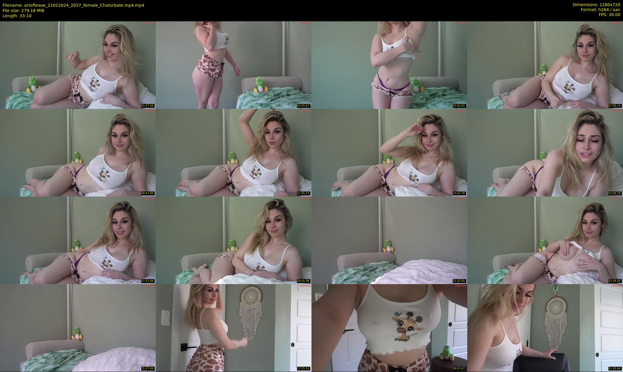 artoftease — 34 minute Chaturbate female cam show recording, 720p, Feb 21, 2024