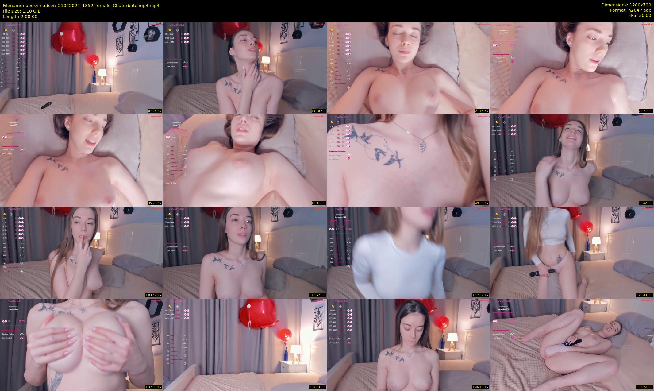 beckymadson — 120 minute Chaturbate female cam show recording, 720p, Feb 21, 2024