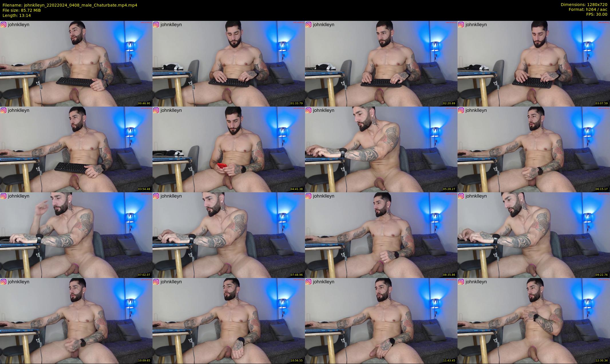 johnklleyn — 14 minute Chaturbate male cam show recording, 720p, Feb 22, 2024