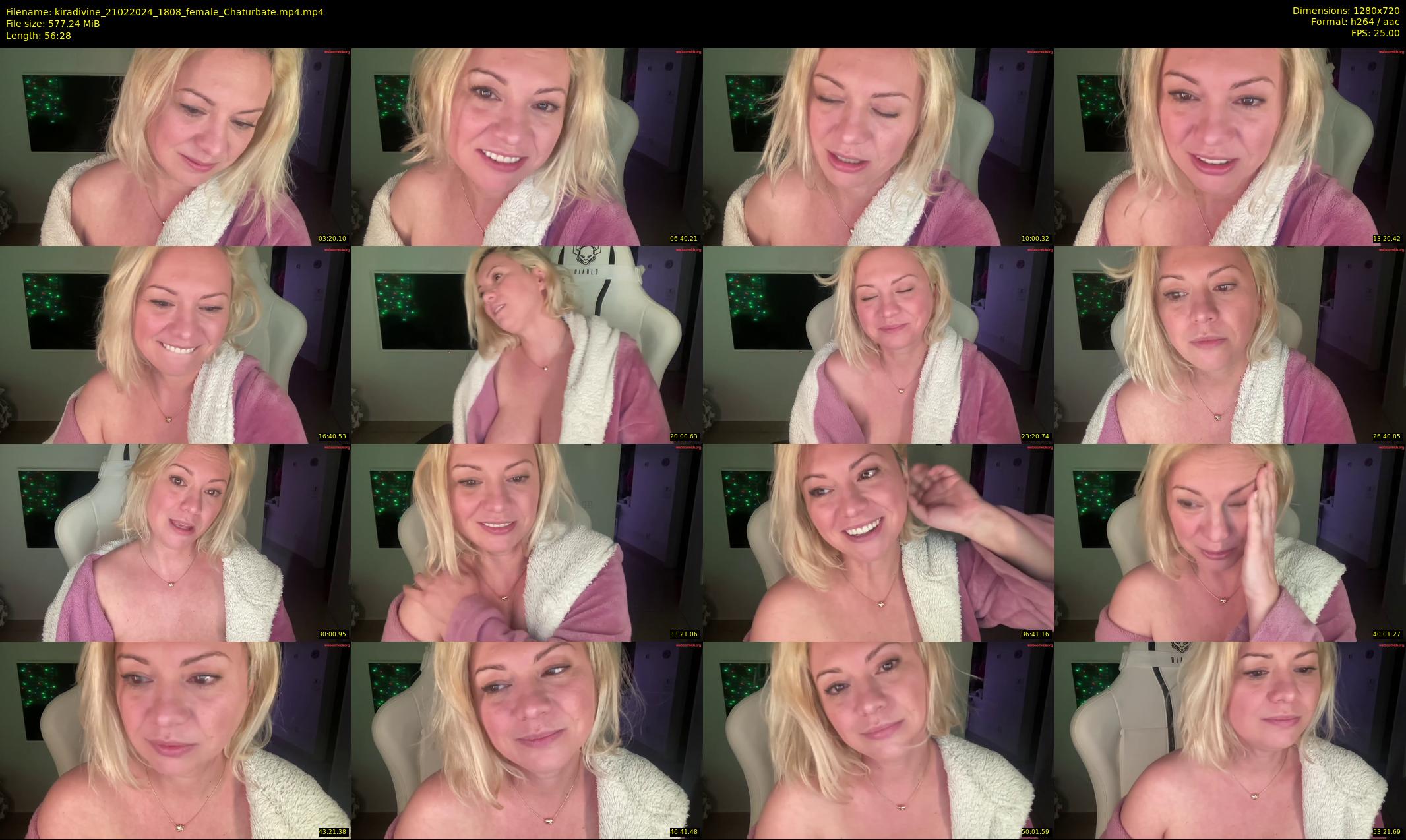 kiradivine — 57 minute Chaturbate female cam show recording, 720p, Feb 21, 2024