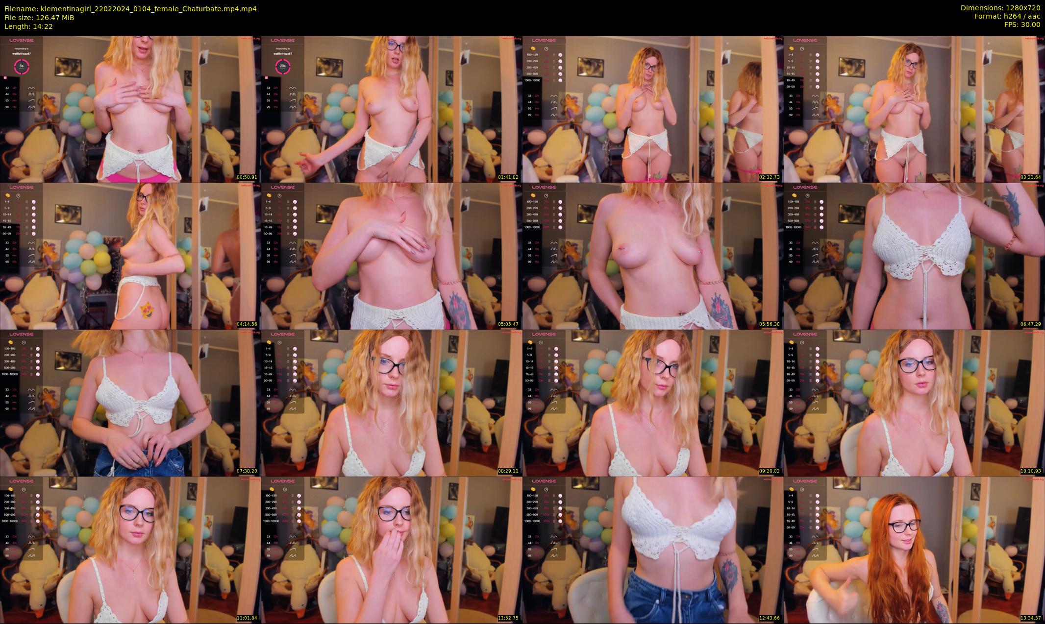 klementinagirl — 15 minute Chaturbate female cam show recording, 720p, Feb 22, 2024