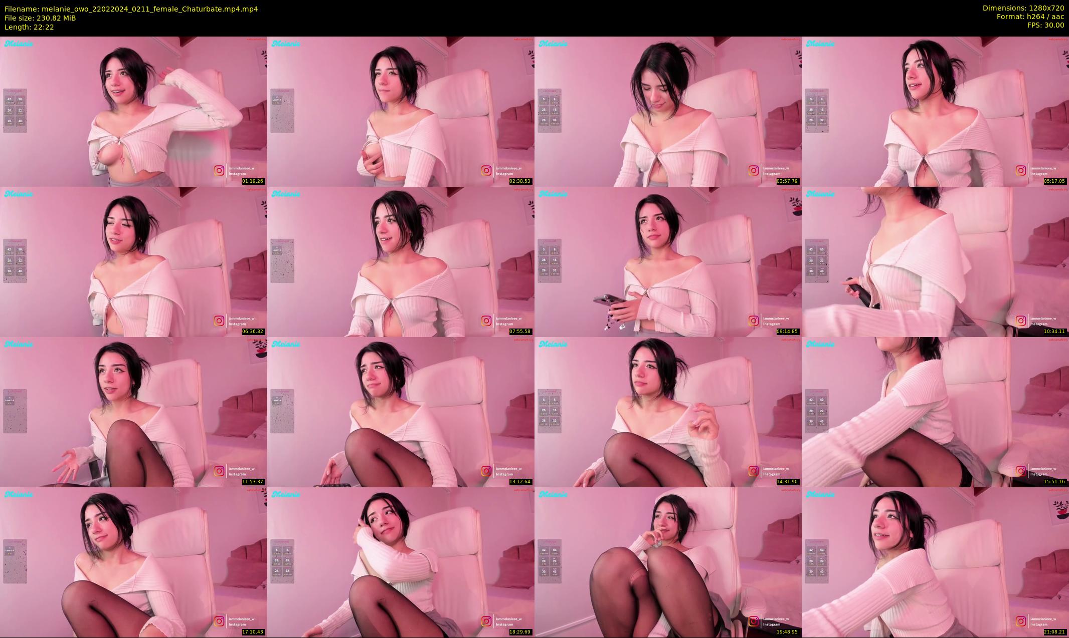 melanie_owo — 23 minute Chaturbate female cam show recording, 720p, Feb 22, 2024