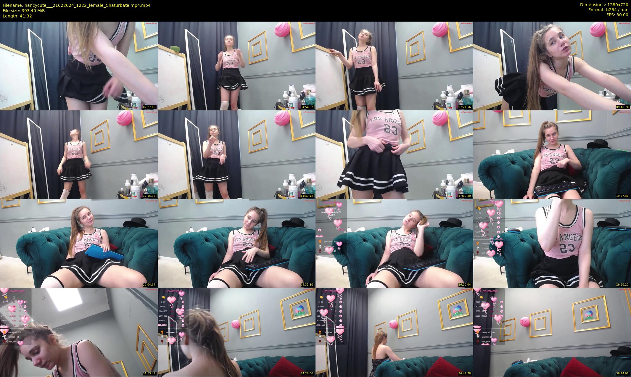 nancycute__ — 42 minute Chaturbate female cam show recording, 720p, Feb 21, 2024
