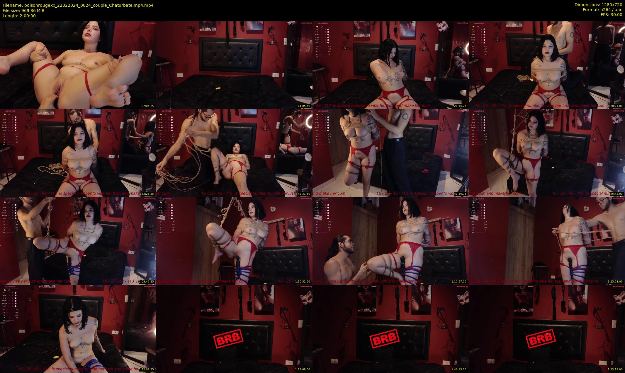 poisonrougexx — 120 minute Chaturbate couple cam show recording, 720p, Feb 22, 2024
