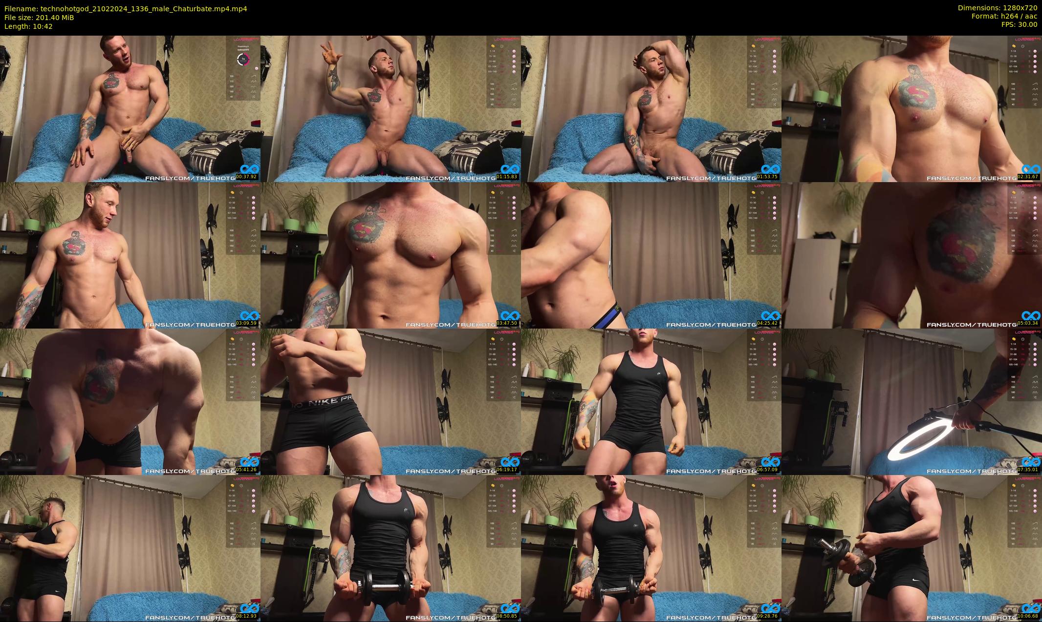 technohotgod — 11 minute Chaturbate male cam show recording, 720p, Feb 21, 2024