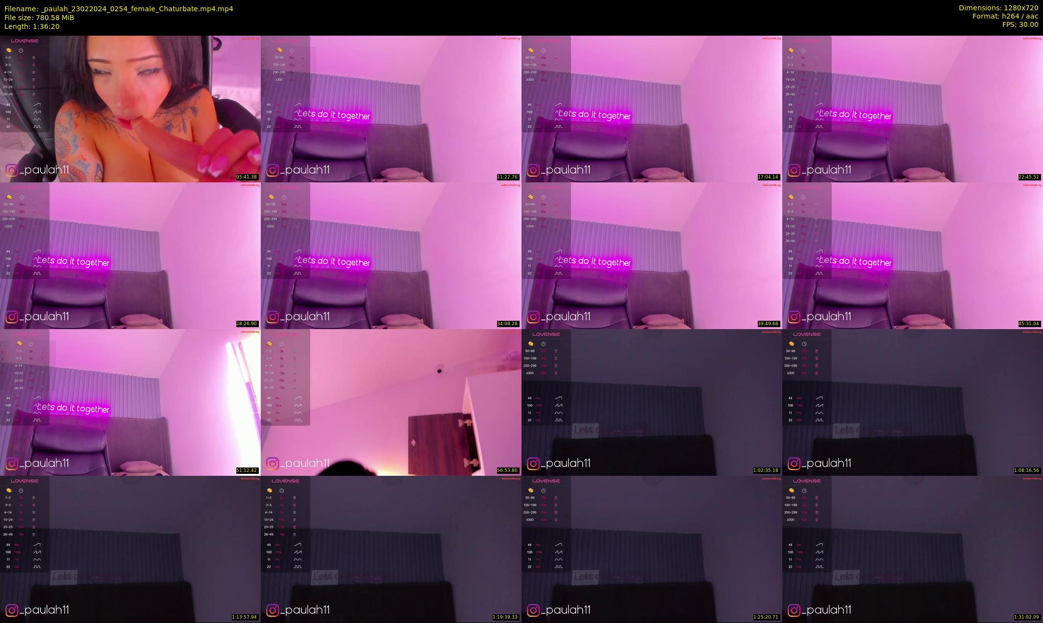 _paulah — 97 minute Chaturbate female cam show recording, 720p, Feb 23, 2024