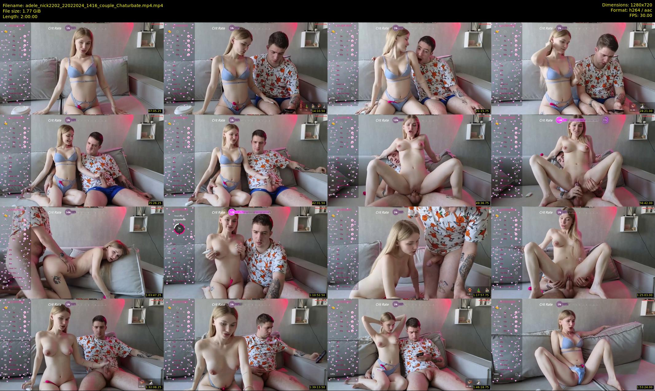 adele_nick2202 — 120 minute Chaturbate couple cam show recording, 720p, Feb 22, 2024