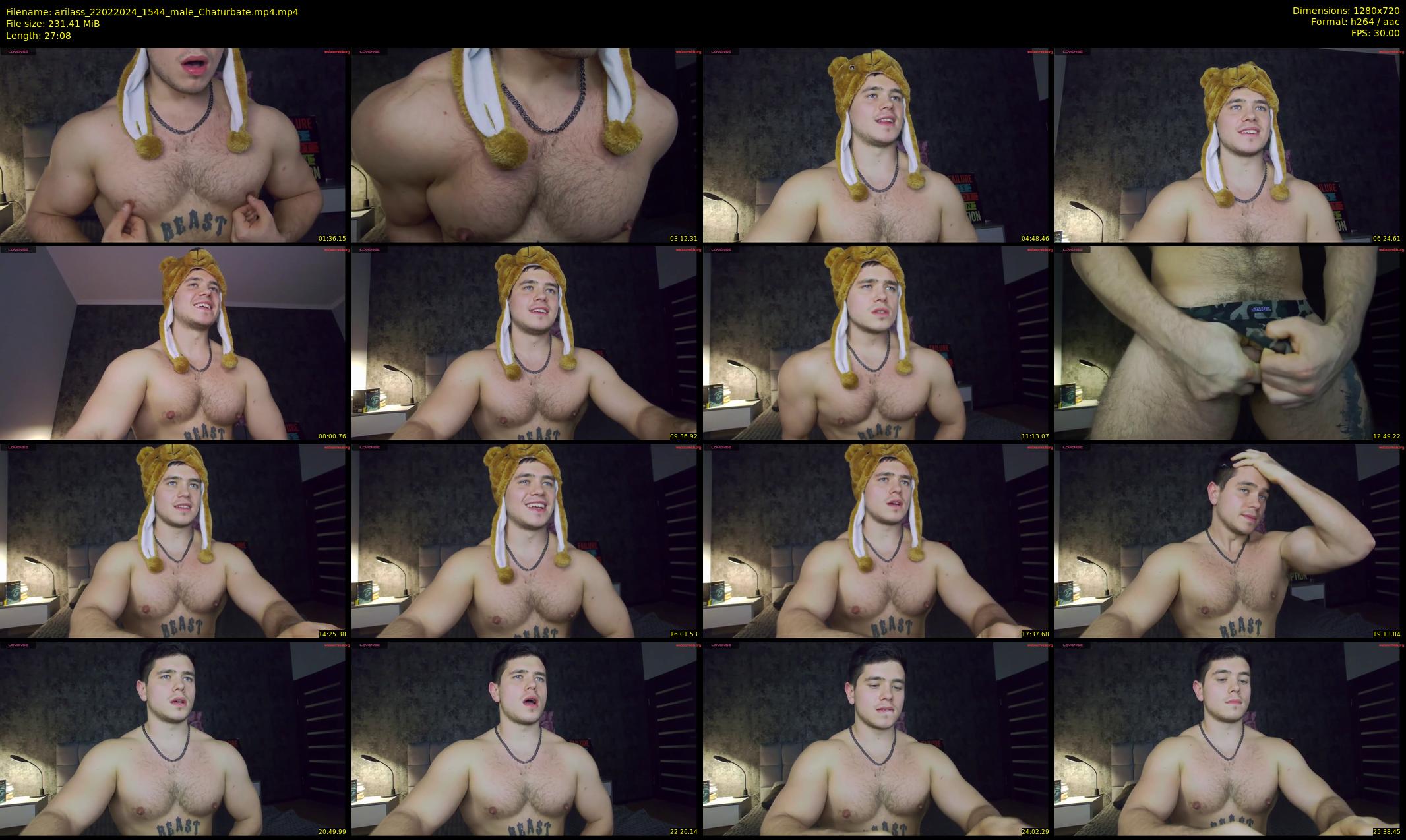 arilass — 28 minute Chaturbate male cam show recording, 720p, Feb 22, 2024